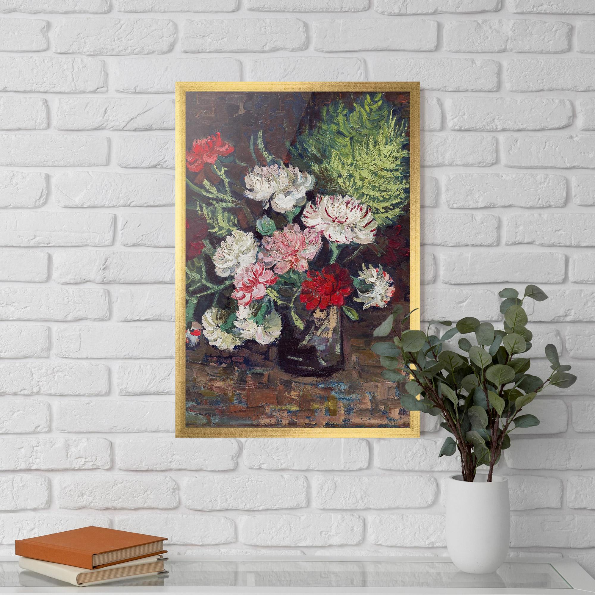 Poster Înrămat Vase With Carnations mockup 5