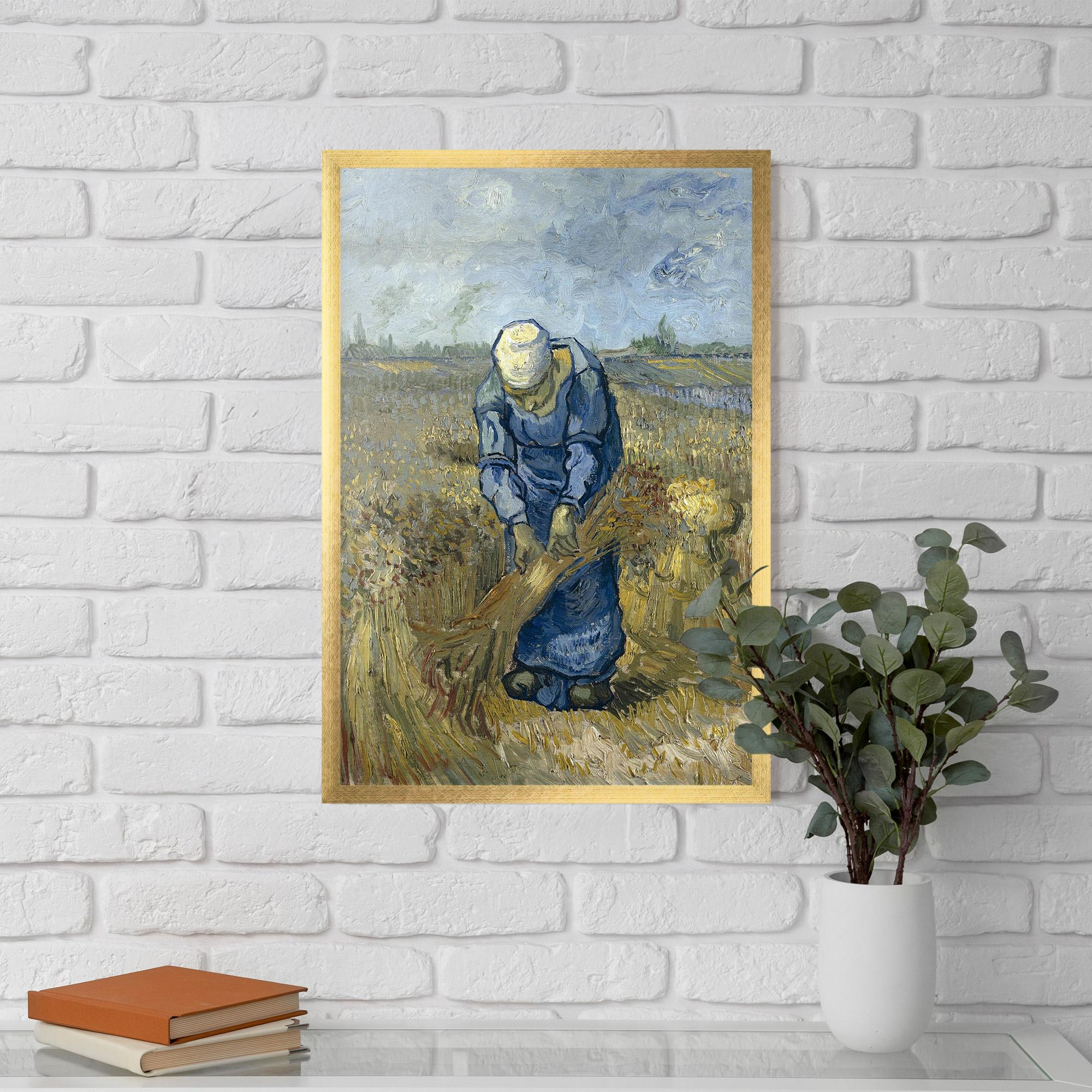 Poster Înrămat Woman Sheaves mockup 5