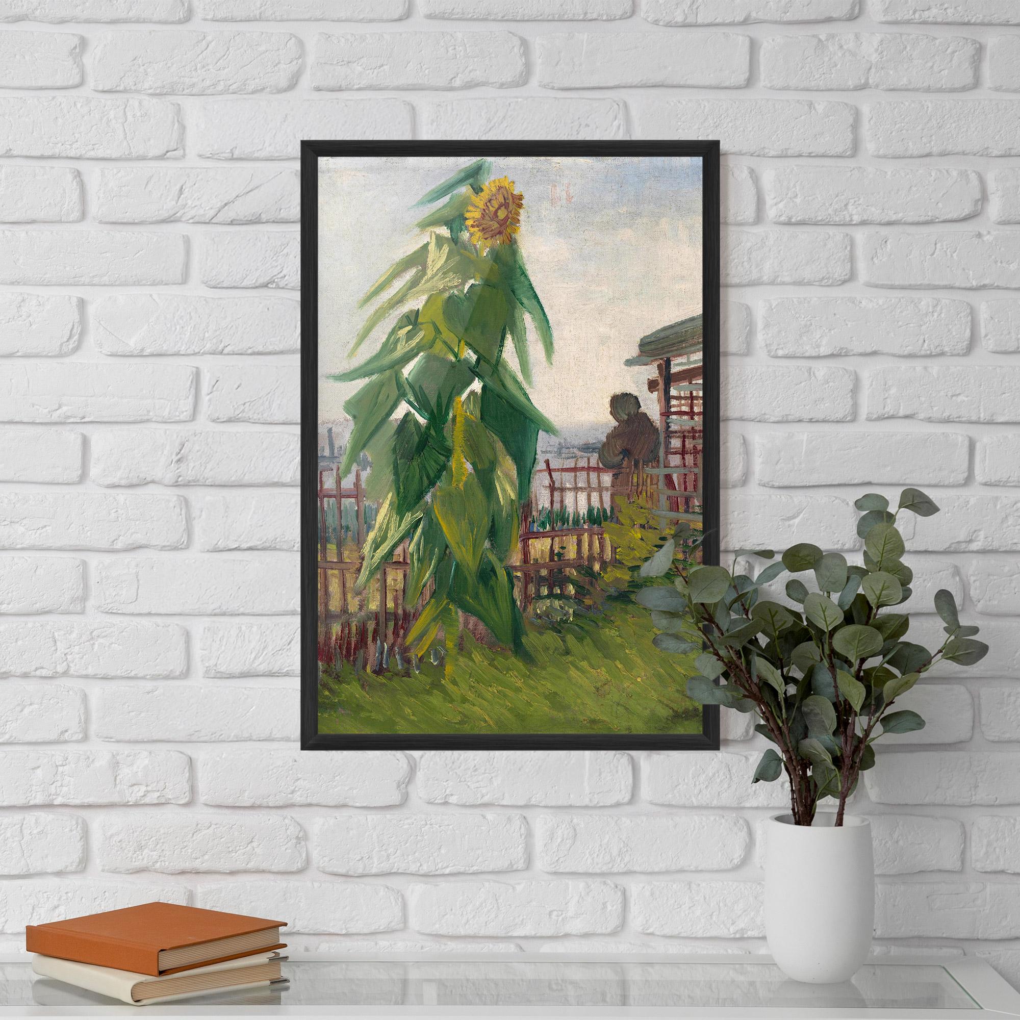 Poster Înrămat Allotment With Sunflower mockup 5