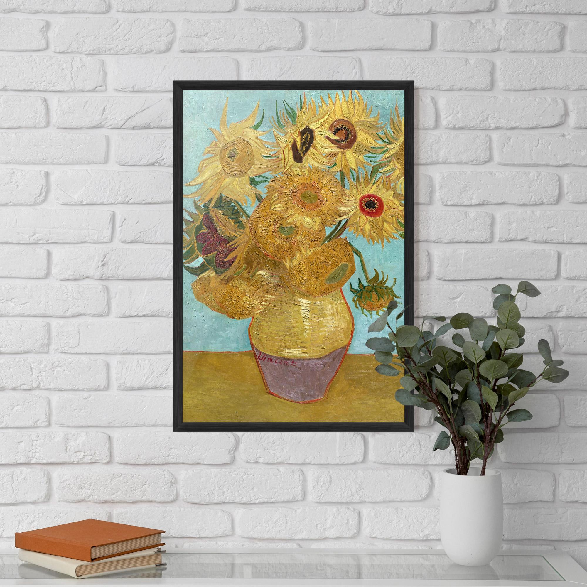 Poster Înrămat Twelve Sunflowers mockup 5
