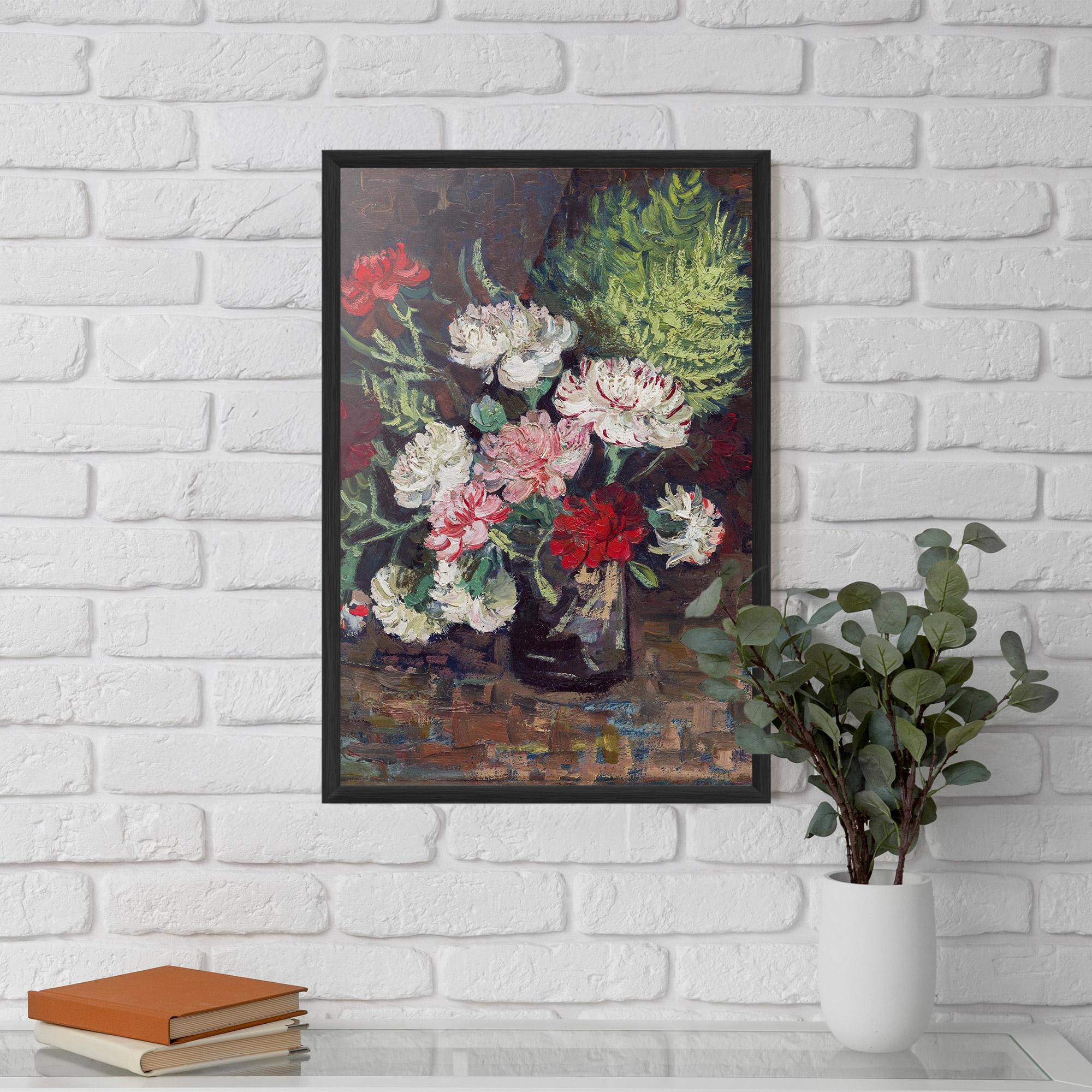 Poster Înrămat Vase With Carnations mockup 5