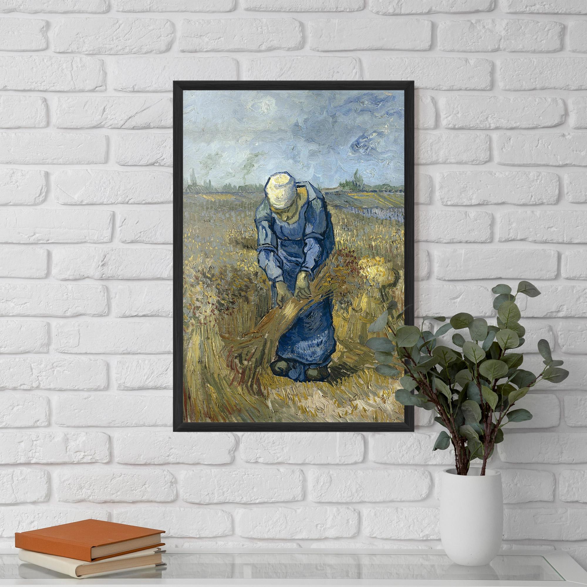 Poster Înrămat Woman Sheaves mockup 5