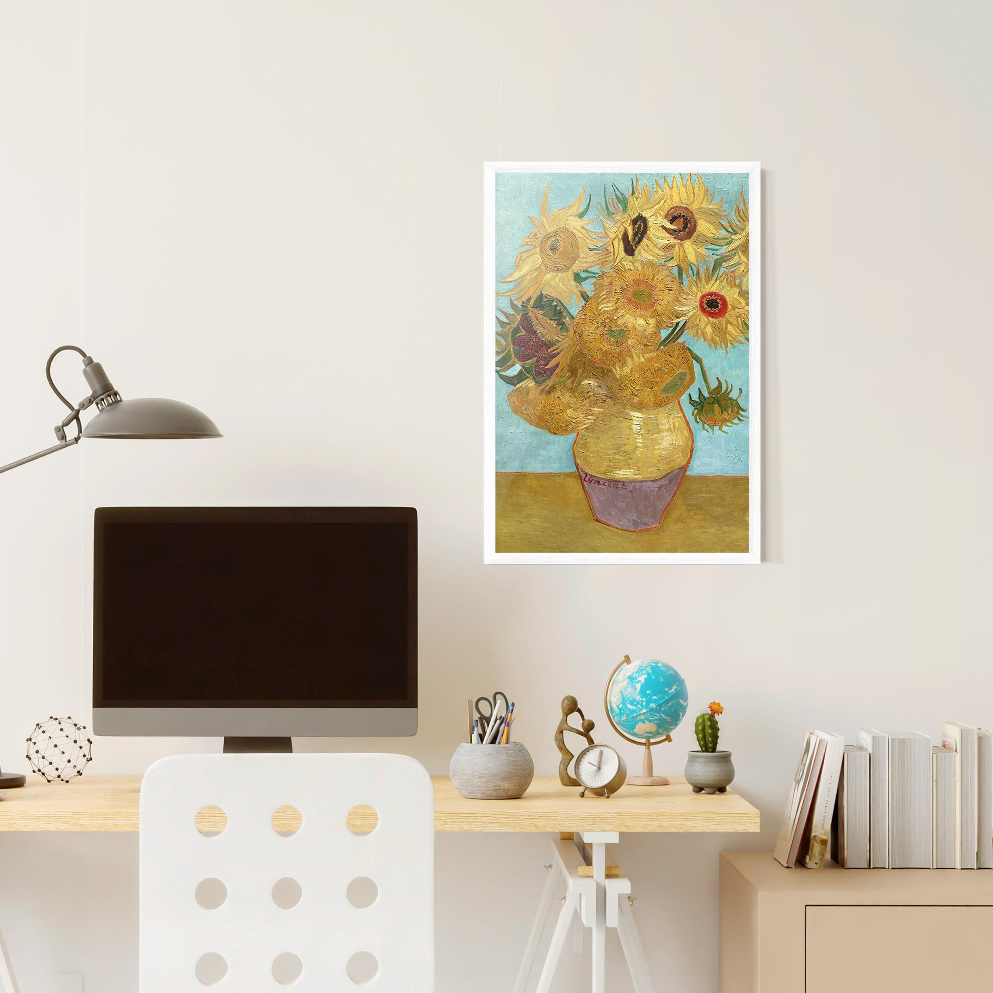 Poster Înrămat Twelve Sunflowers mockup 6