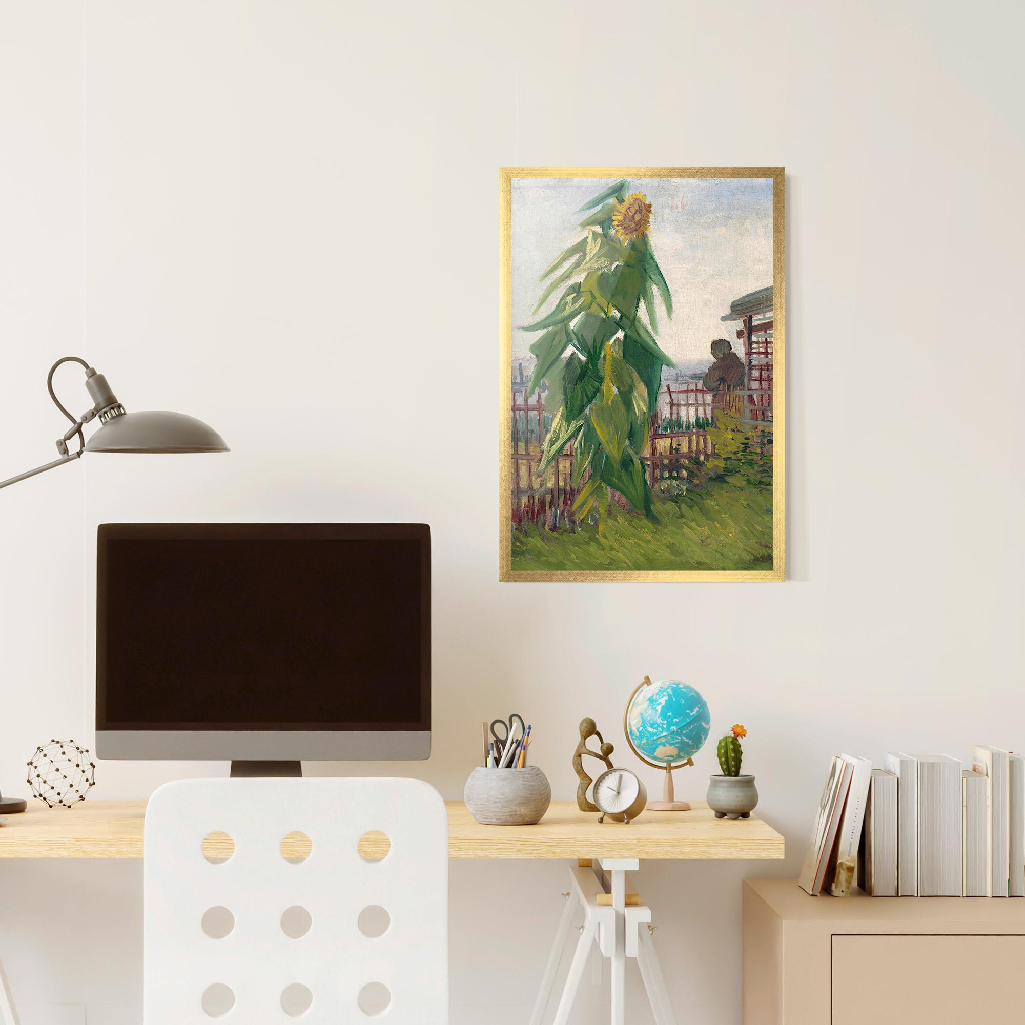 Poster Înrămat Allotment With Sunflower mockup 6