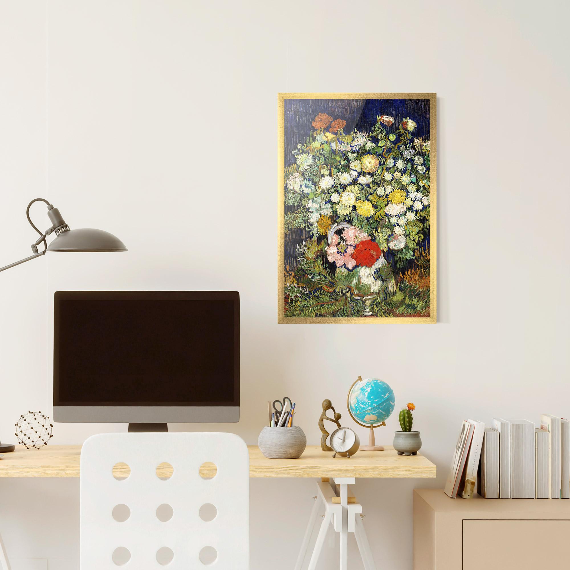 Poster Înrămat Flowers Van Gogh mockup 6