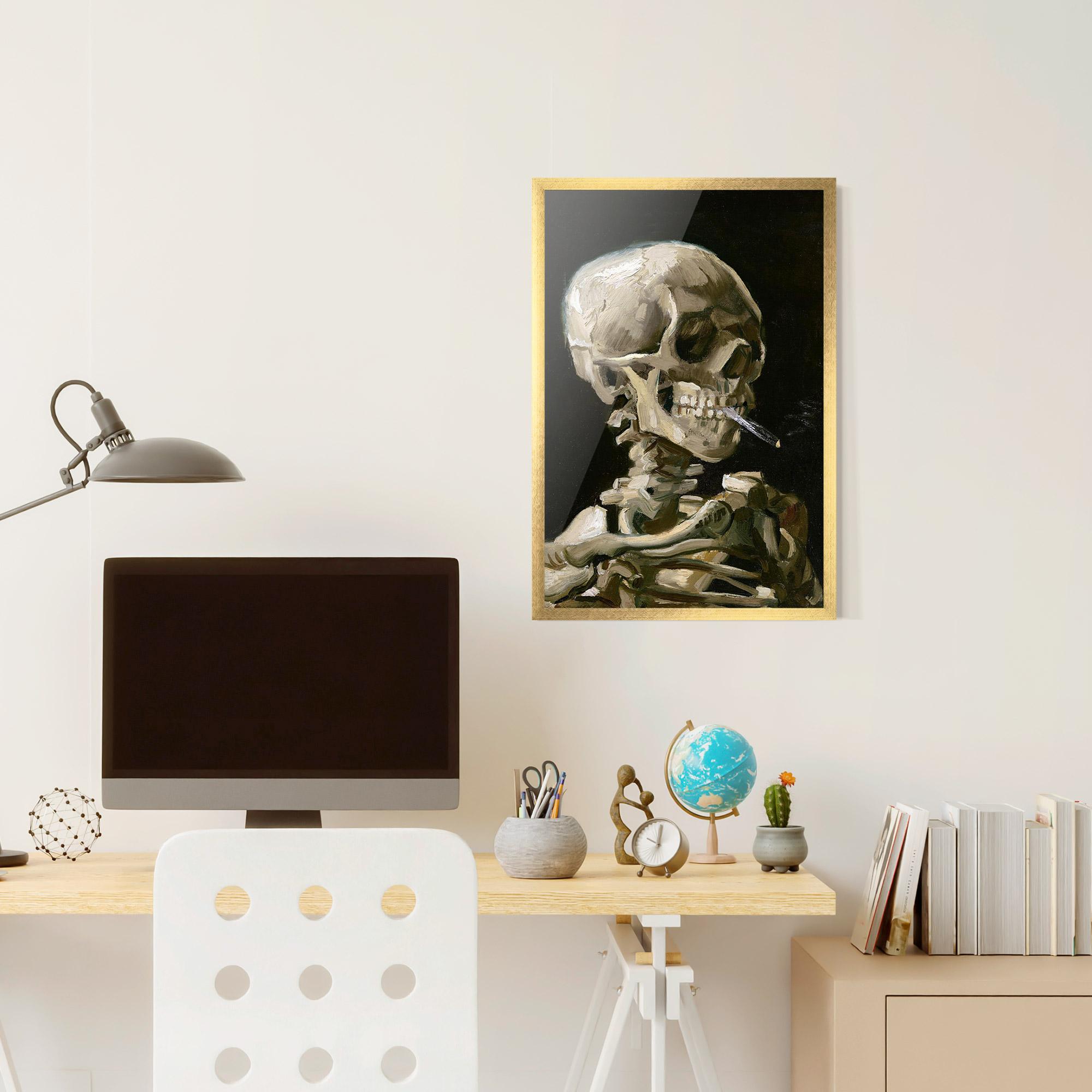 Poster Înrămat Skeleton Cigarette mockup 6