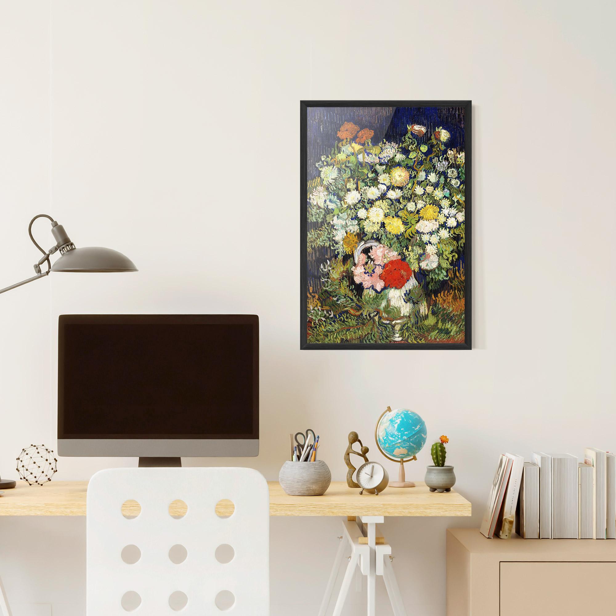 Poster Înrămat Flowers Van Gogh mockup 6