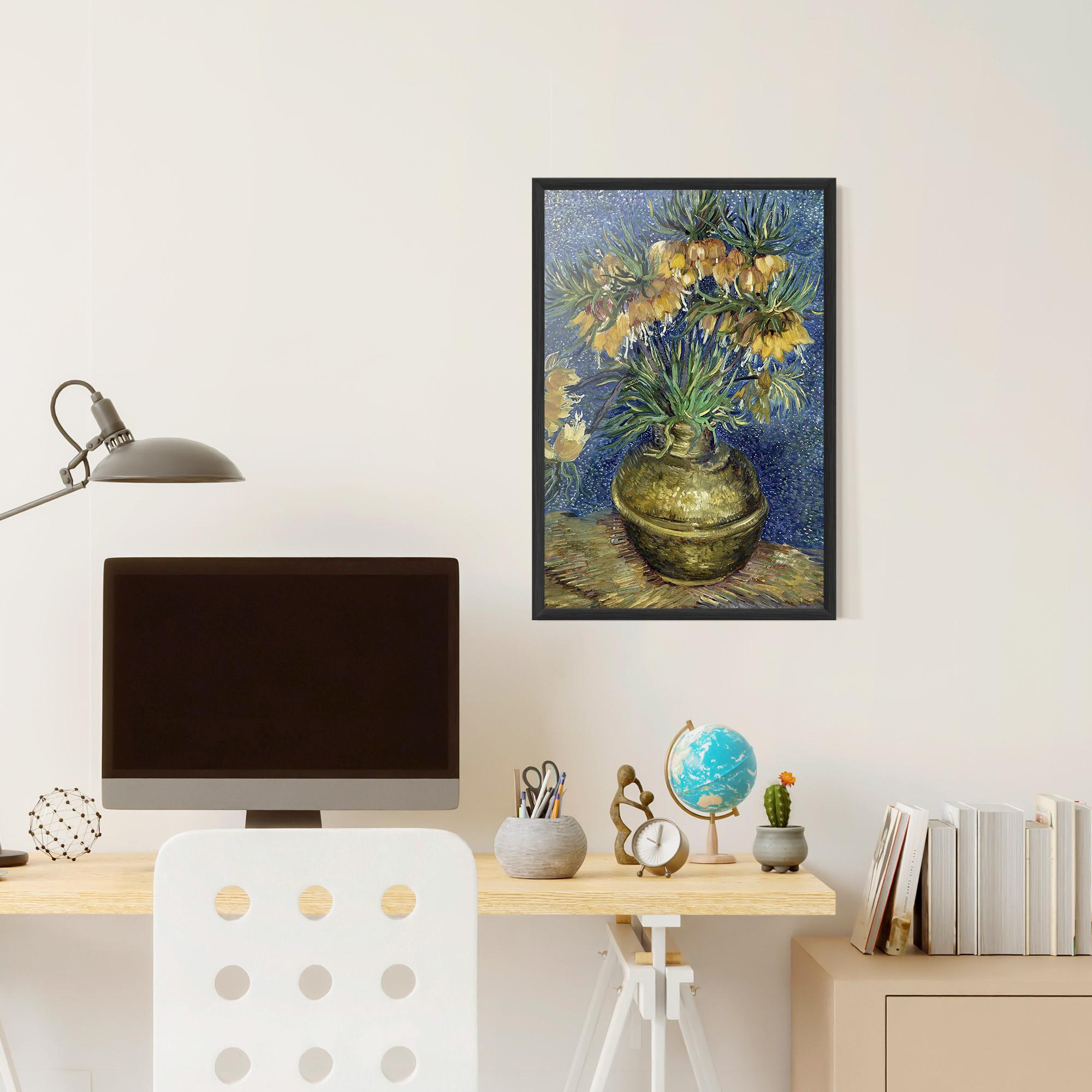 Poster Înrămat Imperial Fritillaries Art mockup 6