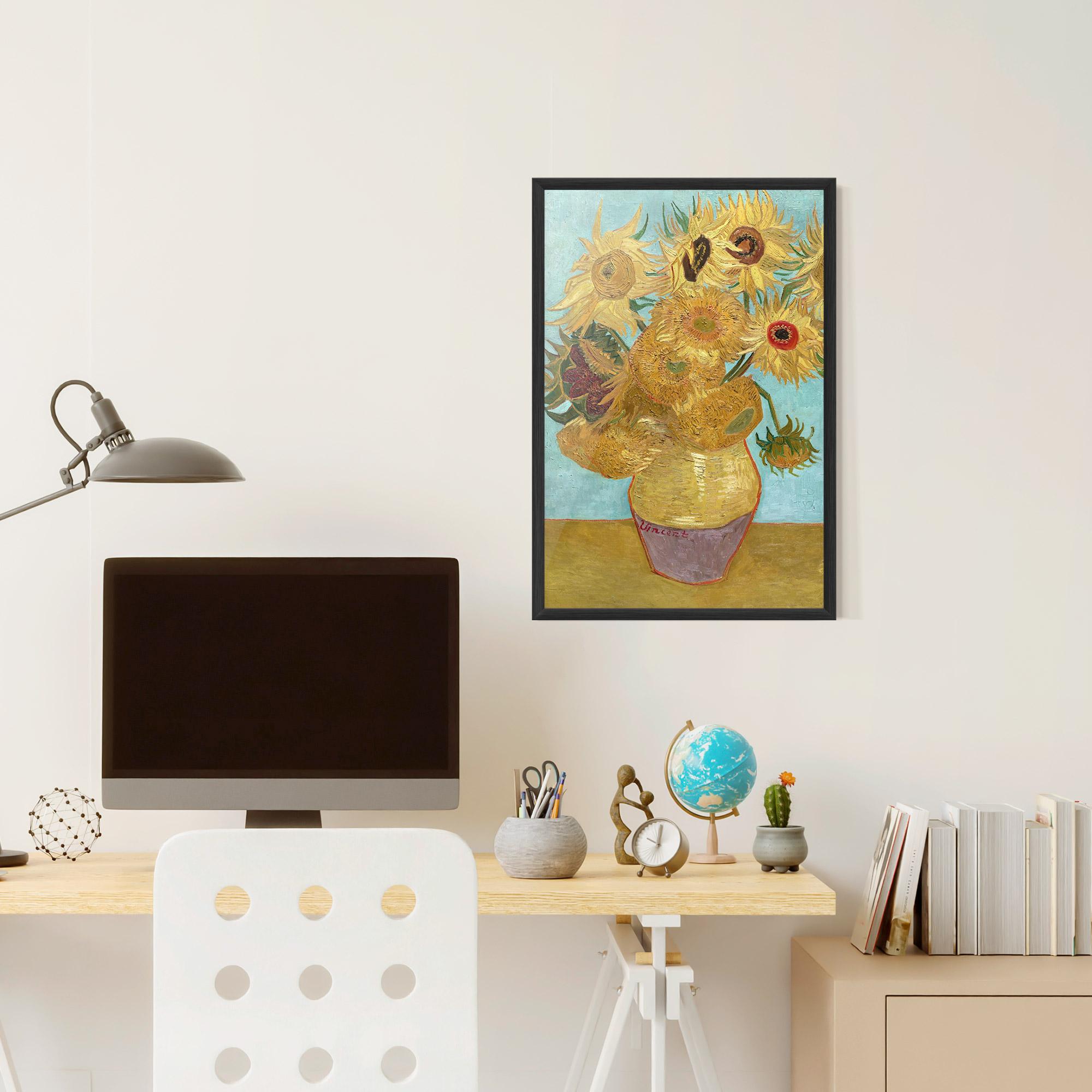 Poster Înrămat Twelve Sunflowers mockup 6