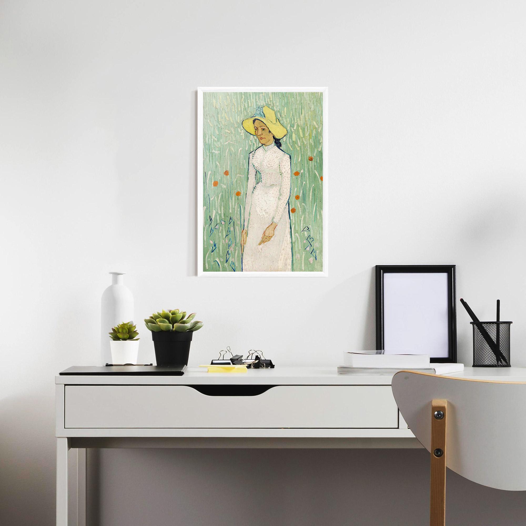Poster Înrămat Girl In White mockup 7
