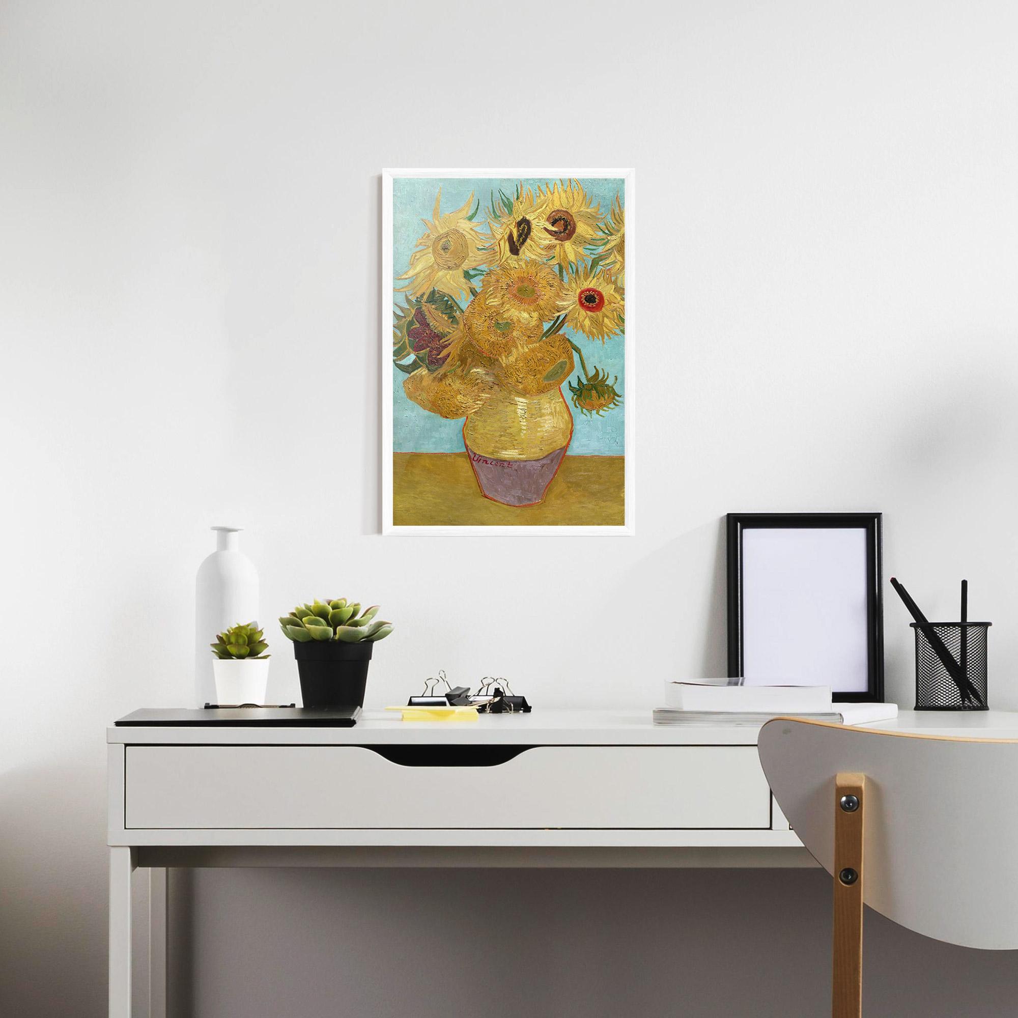 Poster Înrămat Twelve Sunflowers mockup 7