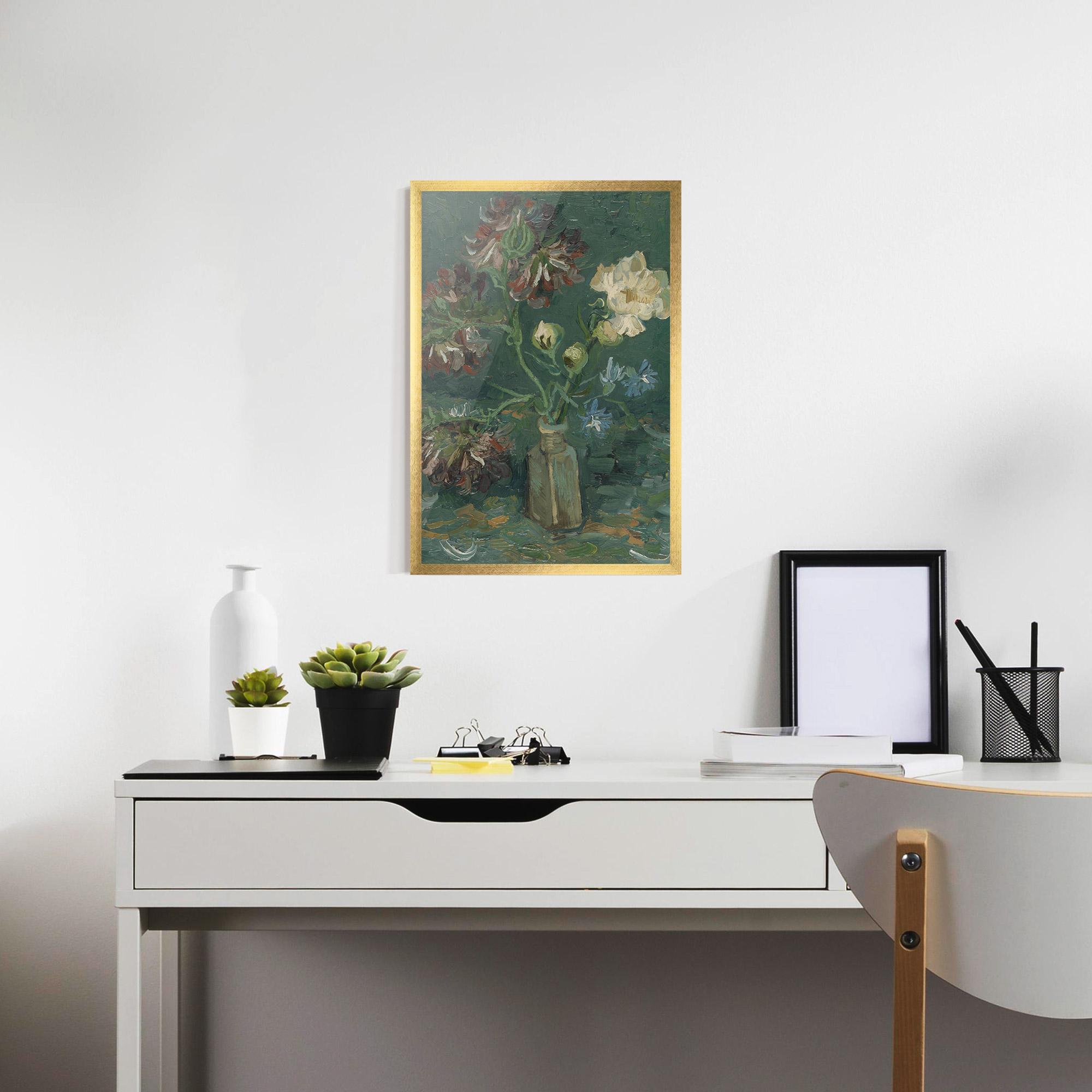 Poster Înrămat Flesje Met Pioenrozen mockup 7