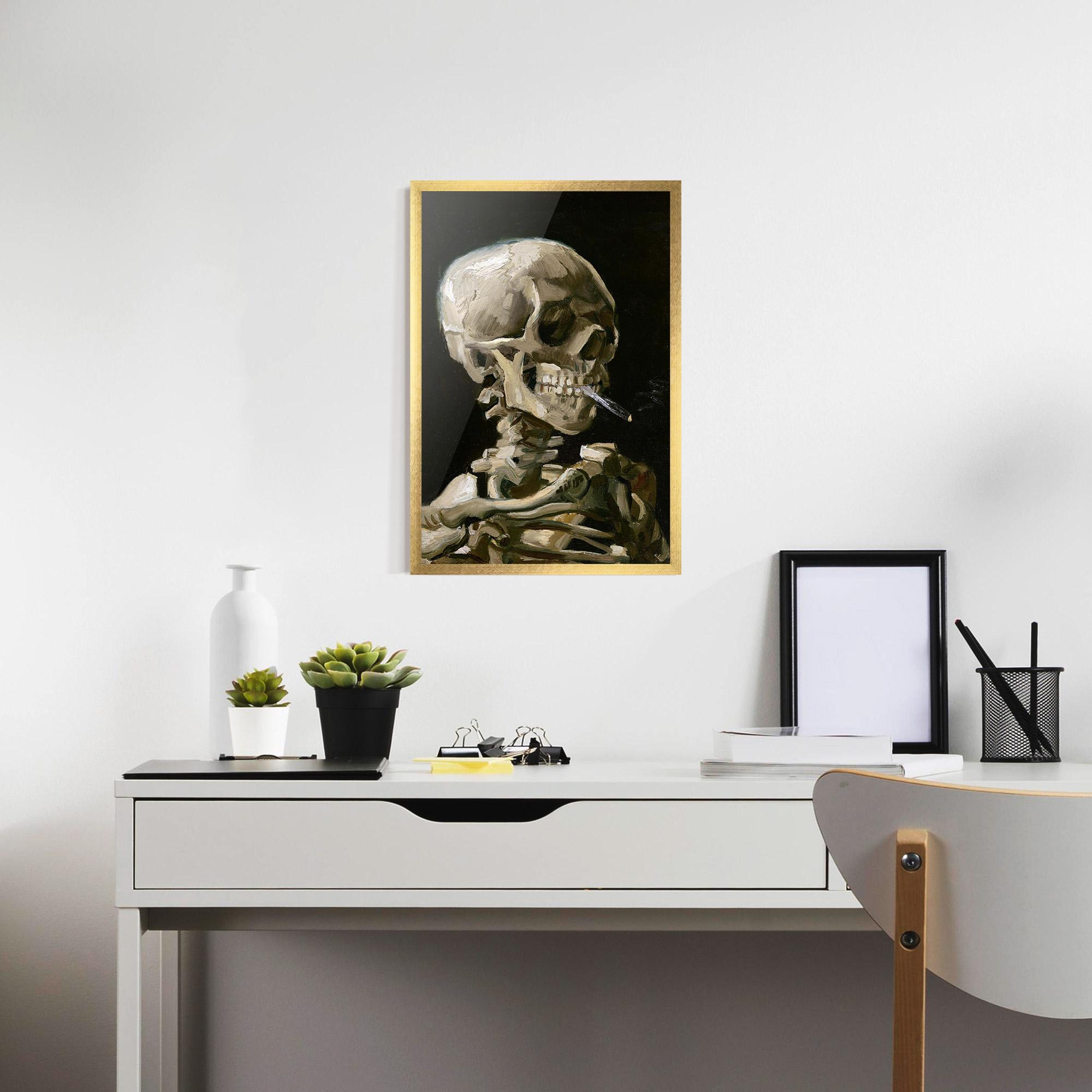 Poster Înrămat Skeleton Cigarette mockup 7