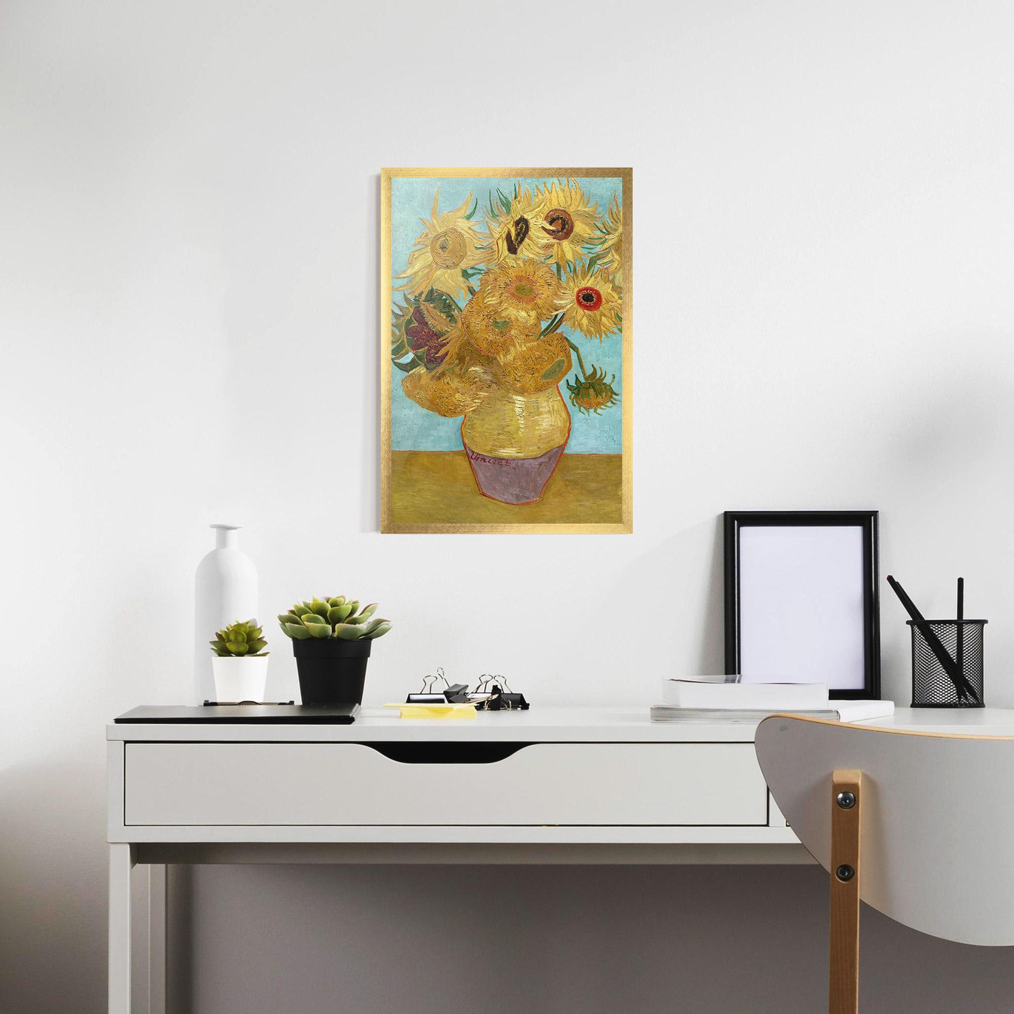 Poster Înrămat Twelve Sunflowers mockup 7
