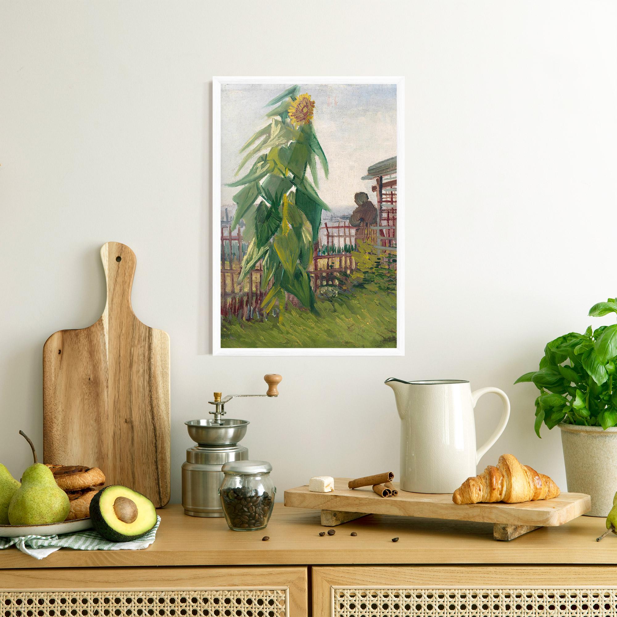 Poster Înrămat Allotment With Sunflower mockup 8