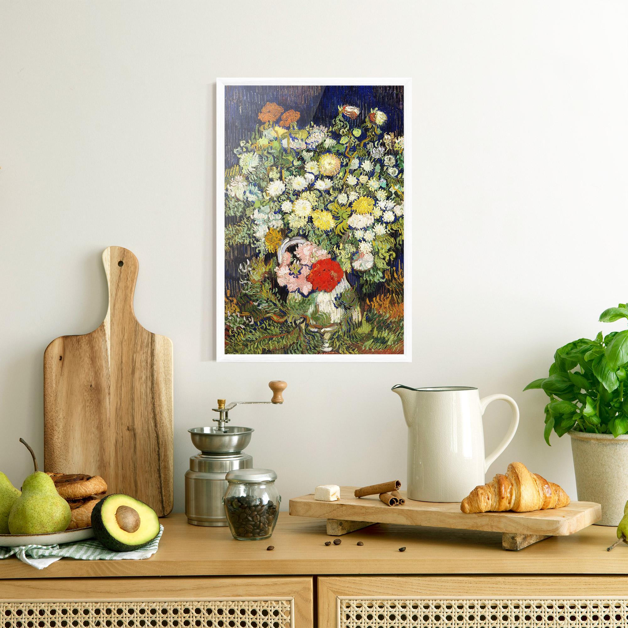 Poster Înrămat Flowers Van Gogh mockup 8