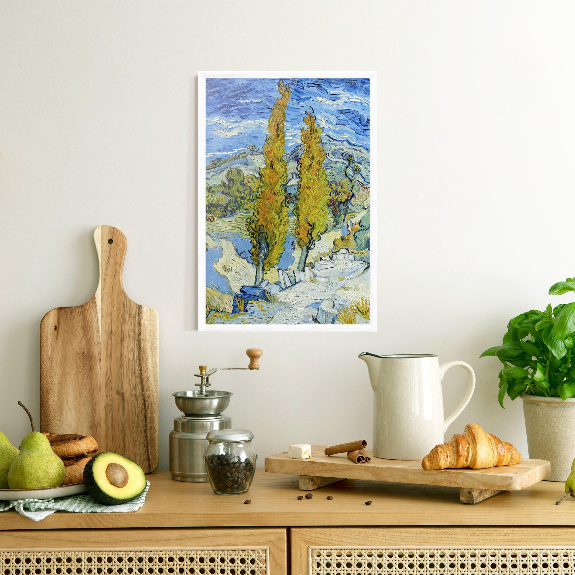 Poster Înrămat Poplars At Saint Remy mockup 8