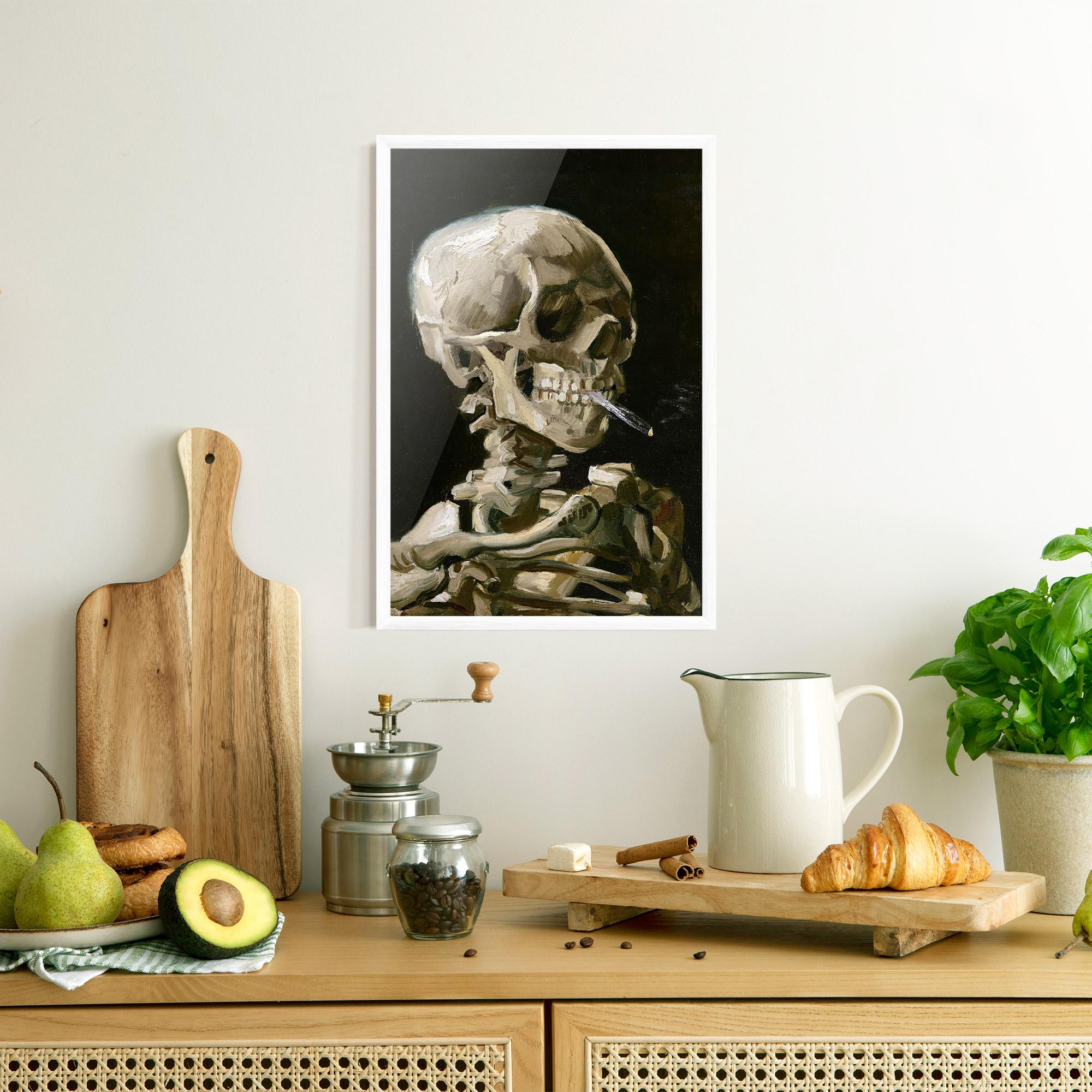 Poster Înrămat Skeleton Cigarette mockup 8