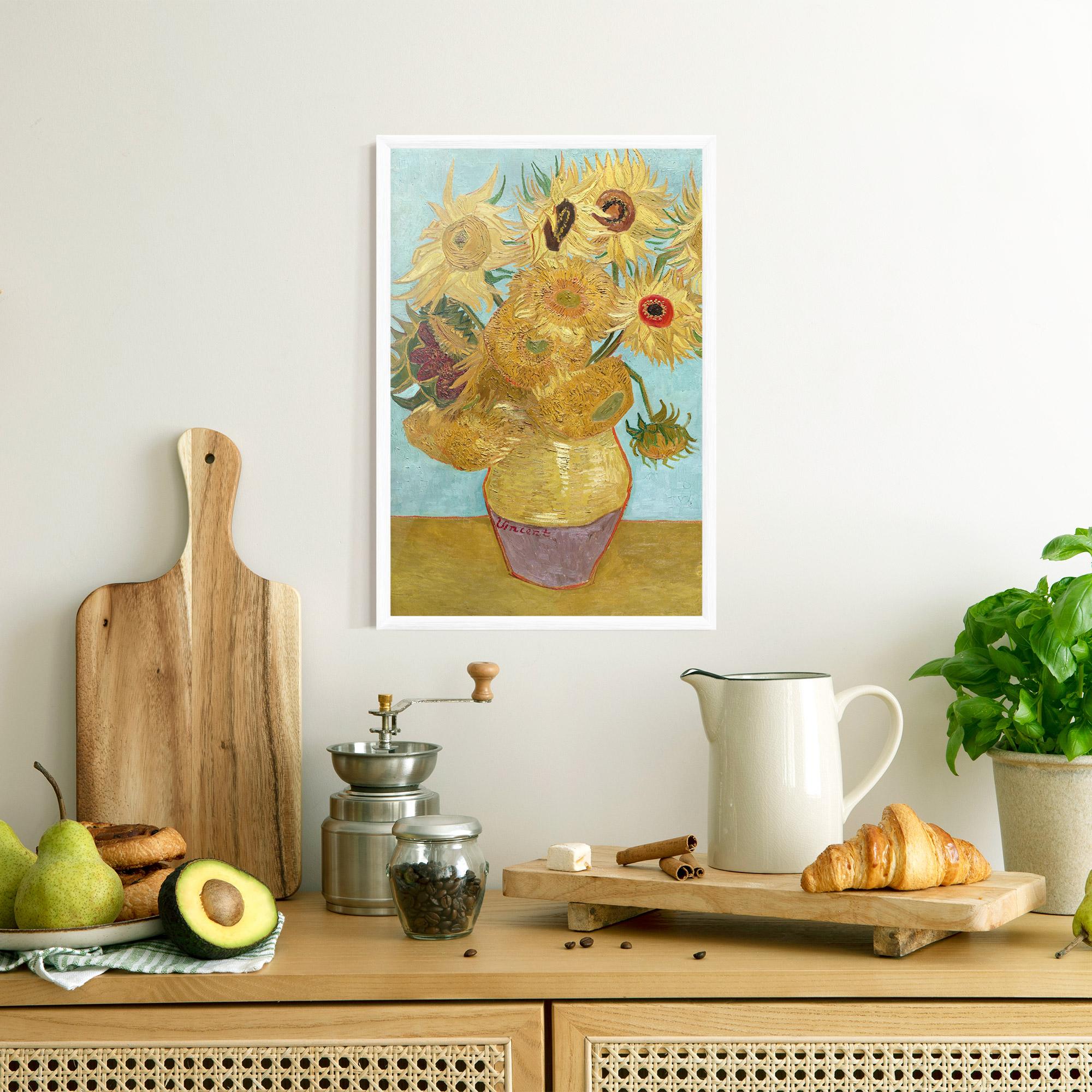 Poster Înrămat Twelve Sunflowers mockup 8