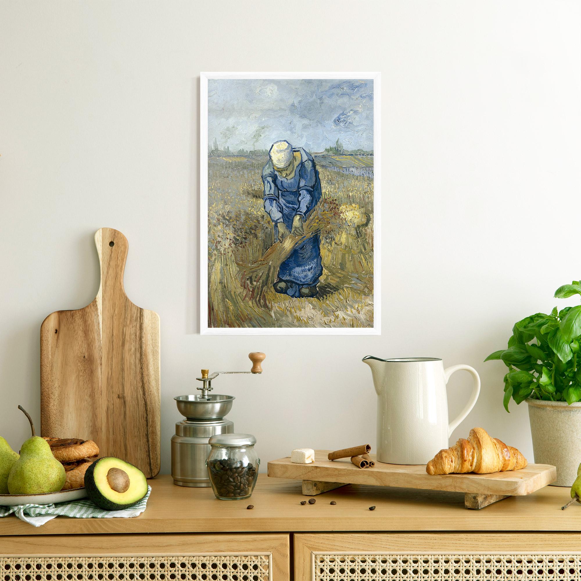 Poster Înrămat Woman Sheaves mockup 8