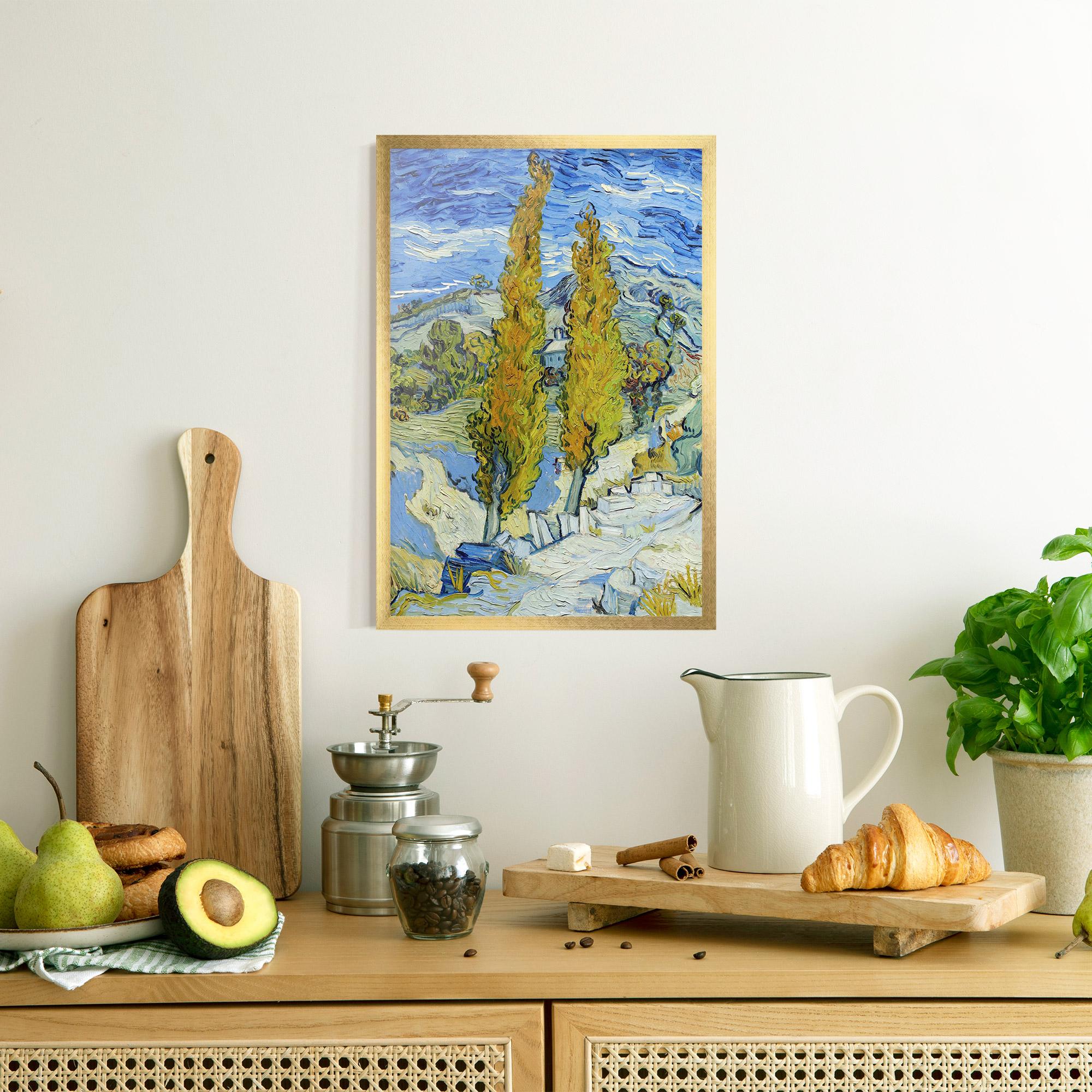 Poster Înrămat Poplars At Saint Remy mockup 8