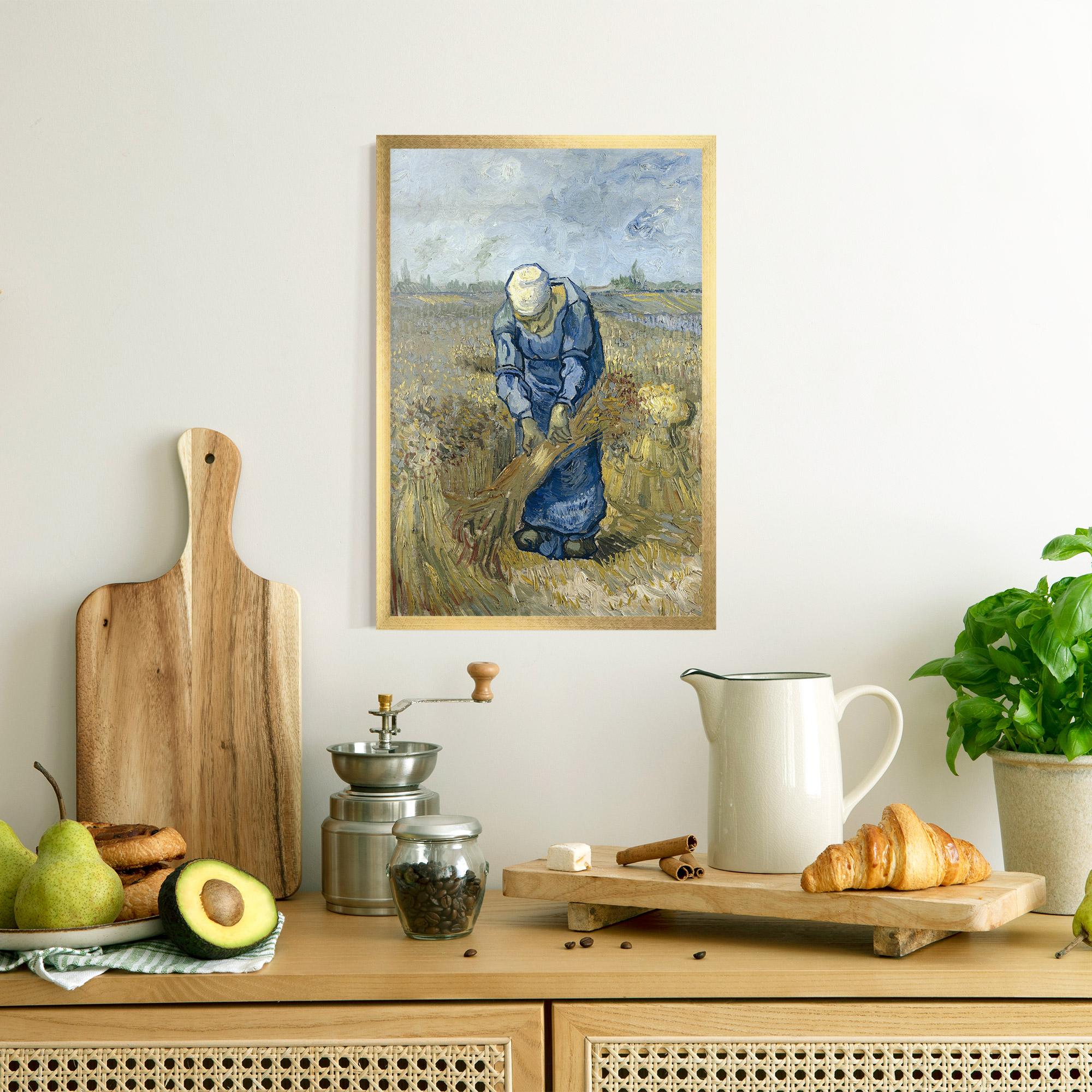 Poster Înrămat Woman Sheaves mockup 8