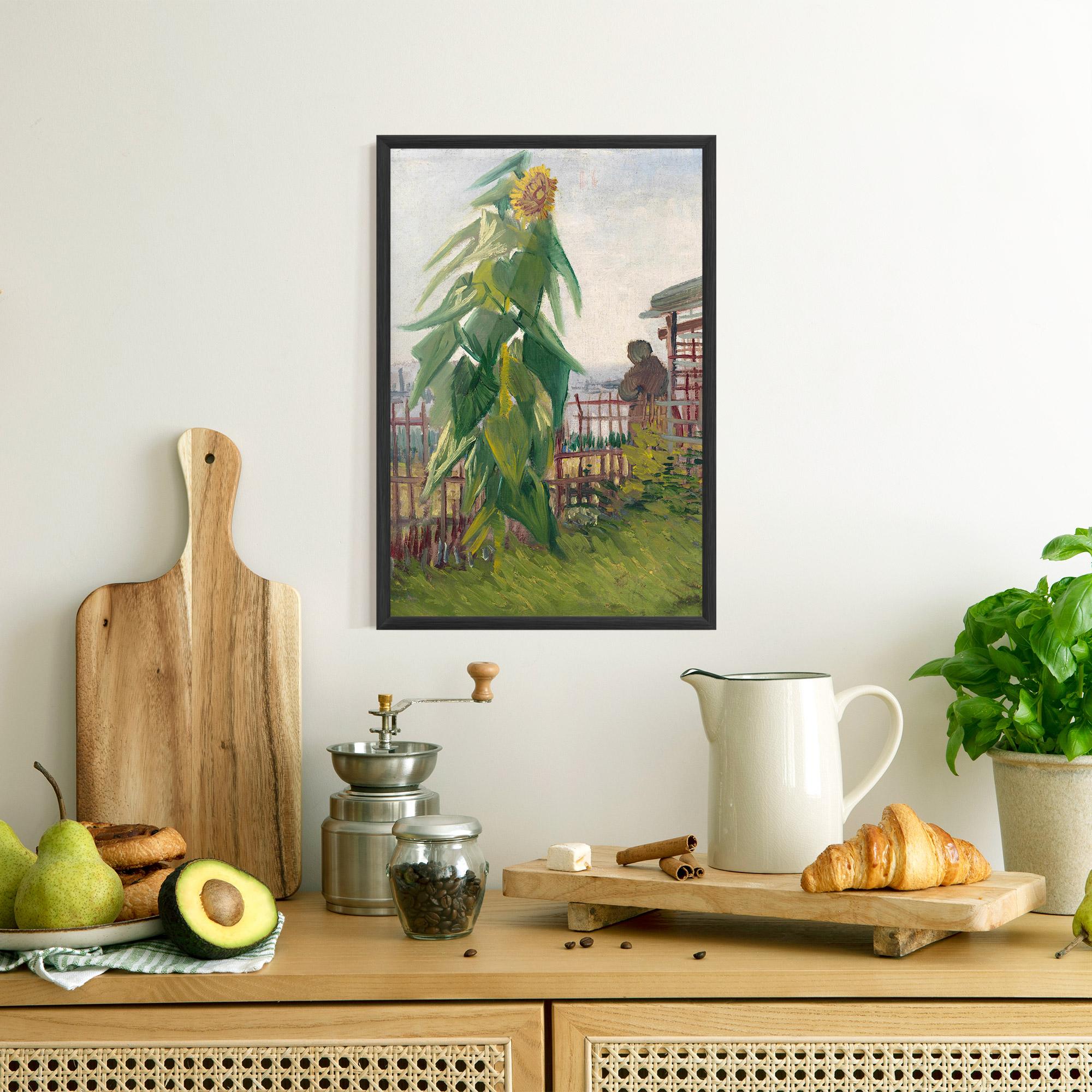 Poster Înrămat Allotment With Sunflower mockup 8