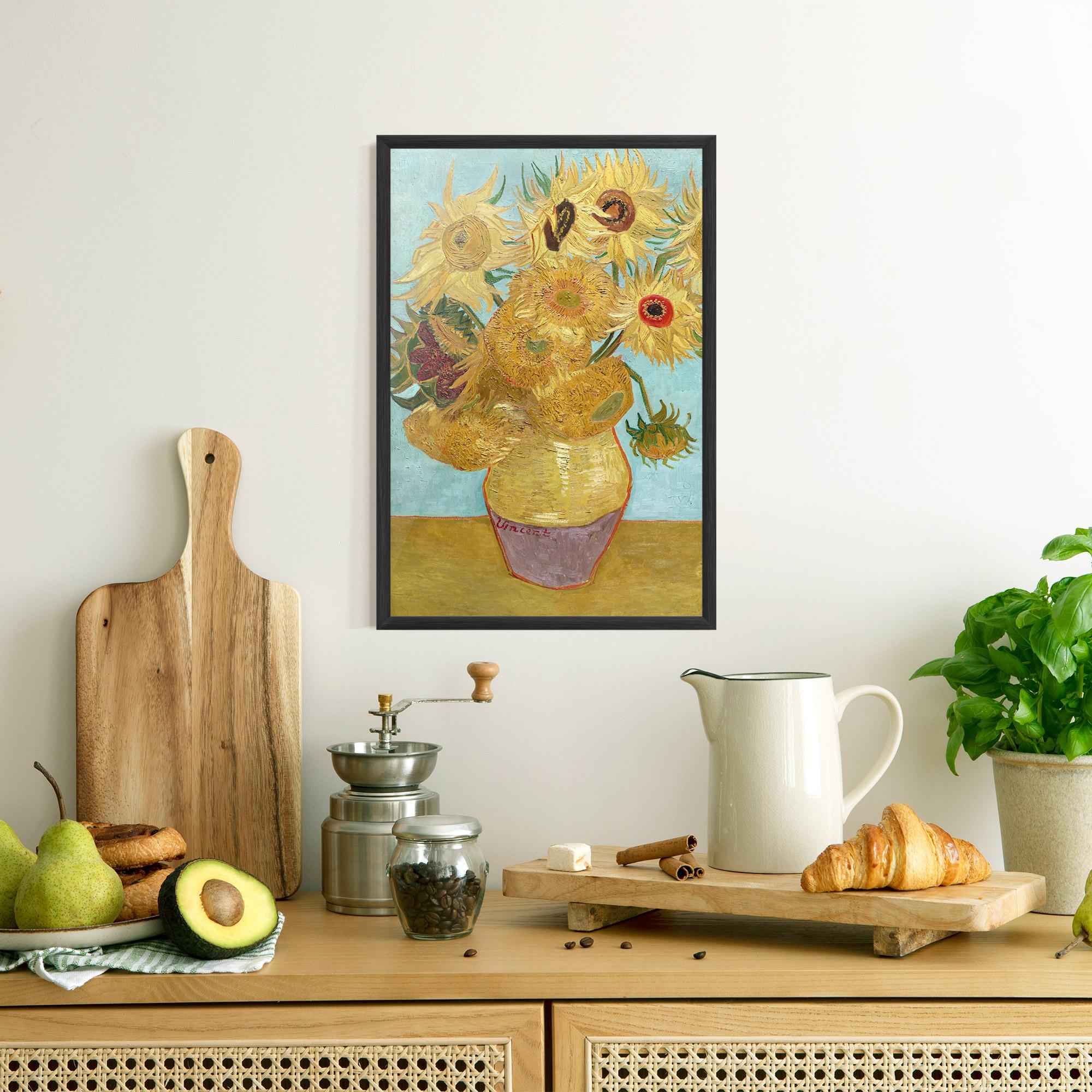 Poster Înrămat Twelve Sunflowers mockup 8