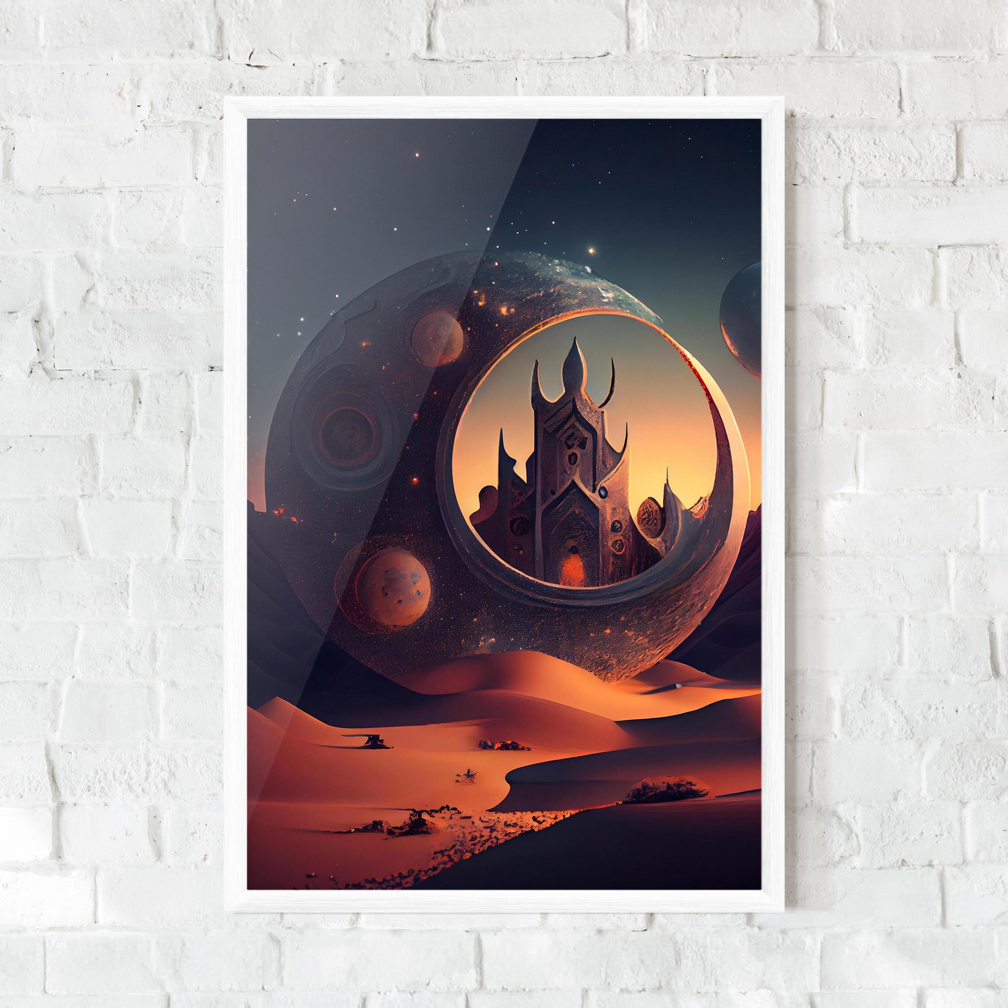 Poster Înrămat Fantasy Desert Castle mockup 0