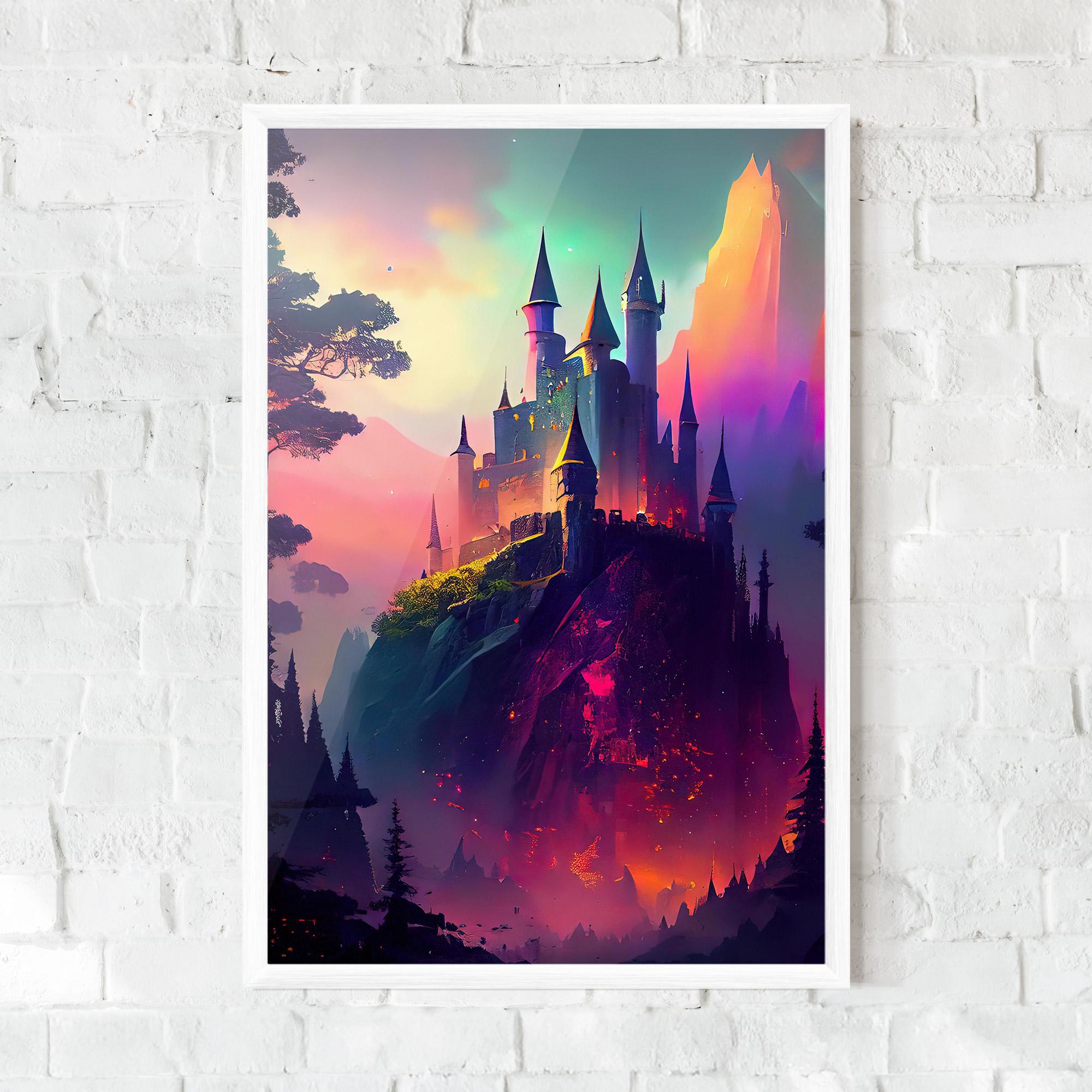 Poster Înrămat Purple Orange Castle mockup 0