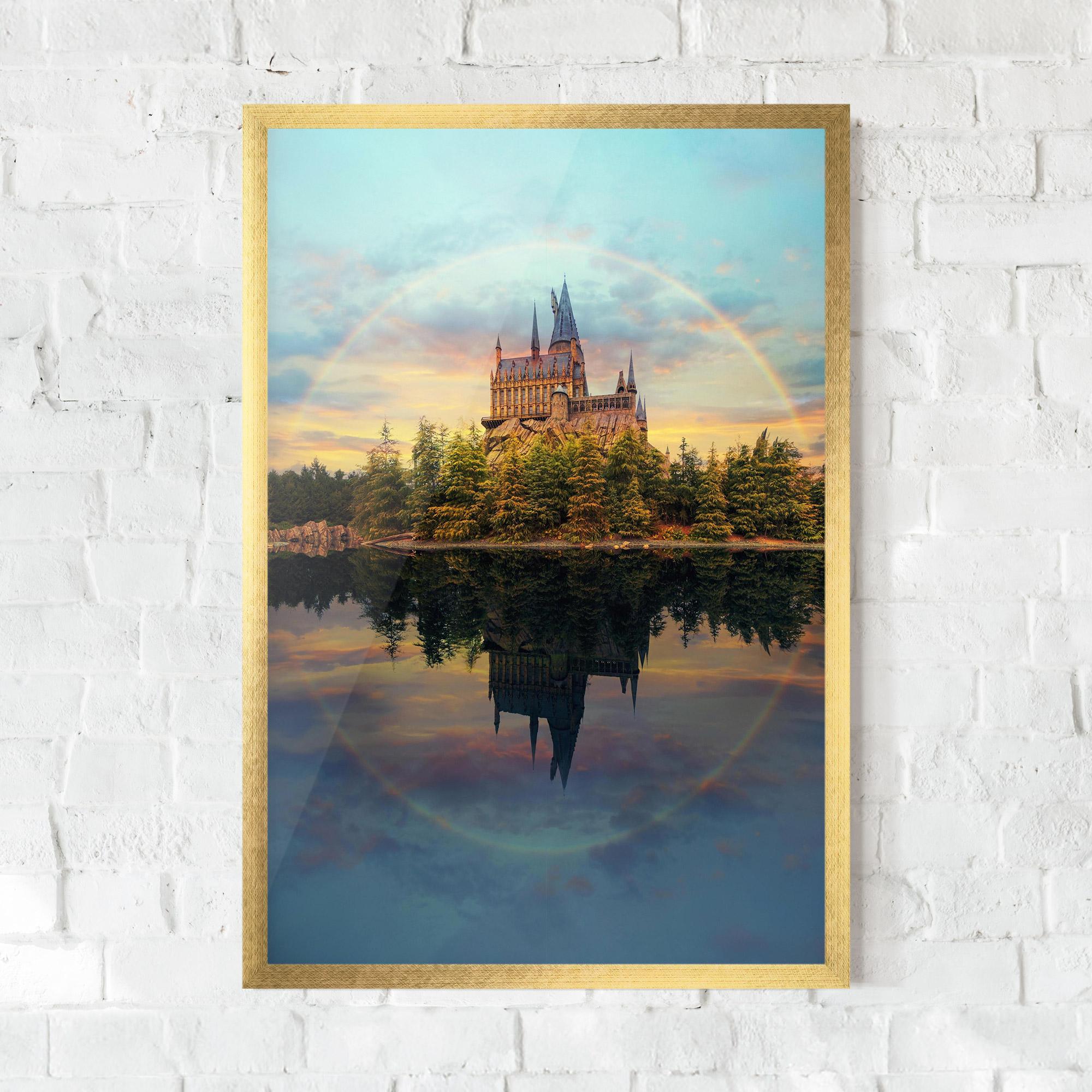 Poster Înrămat Hogwarts Castle mockup 0