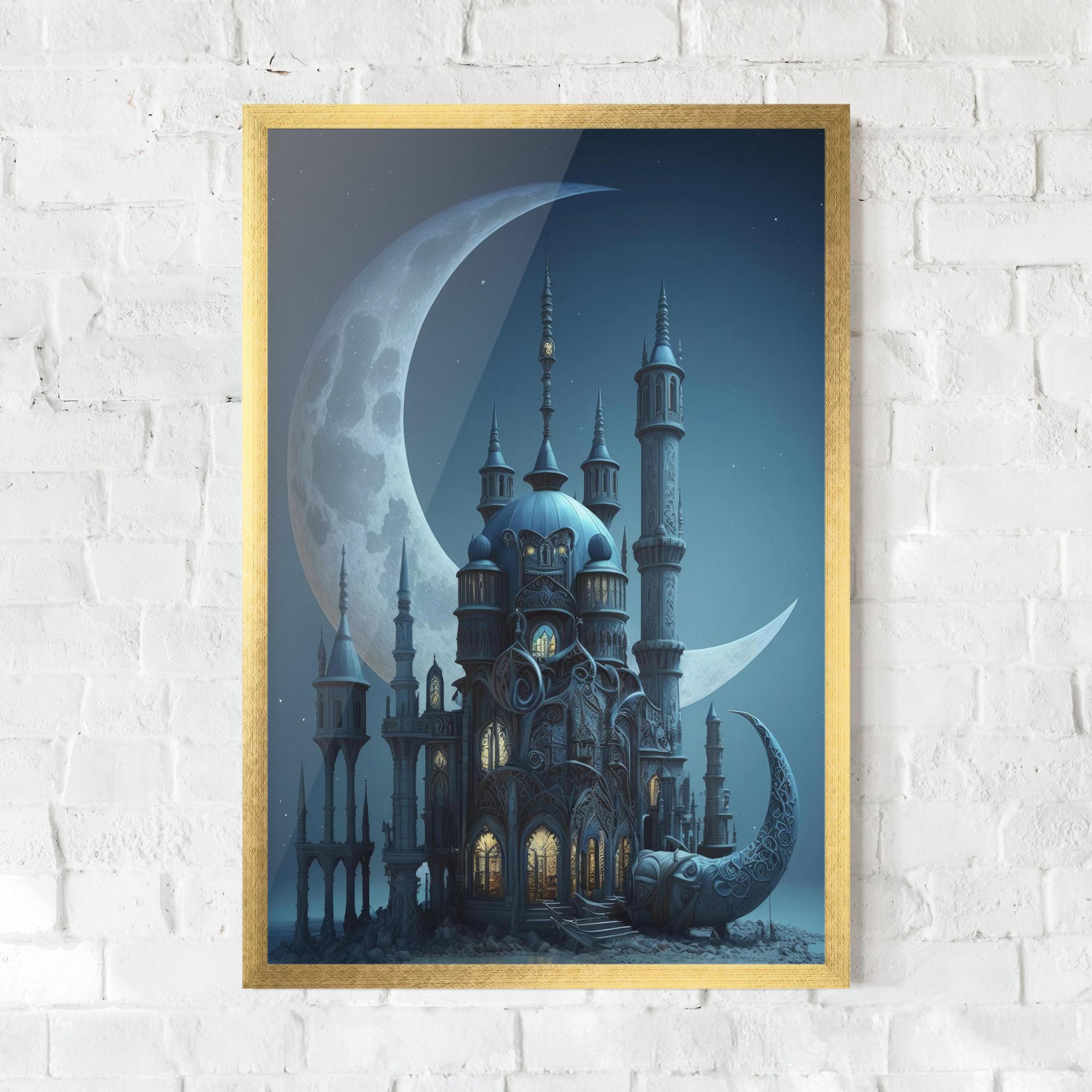 Poster Înrămat Mosque Moon mockup 0