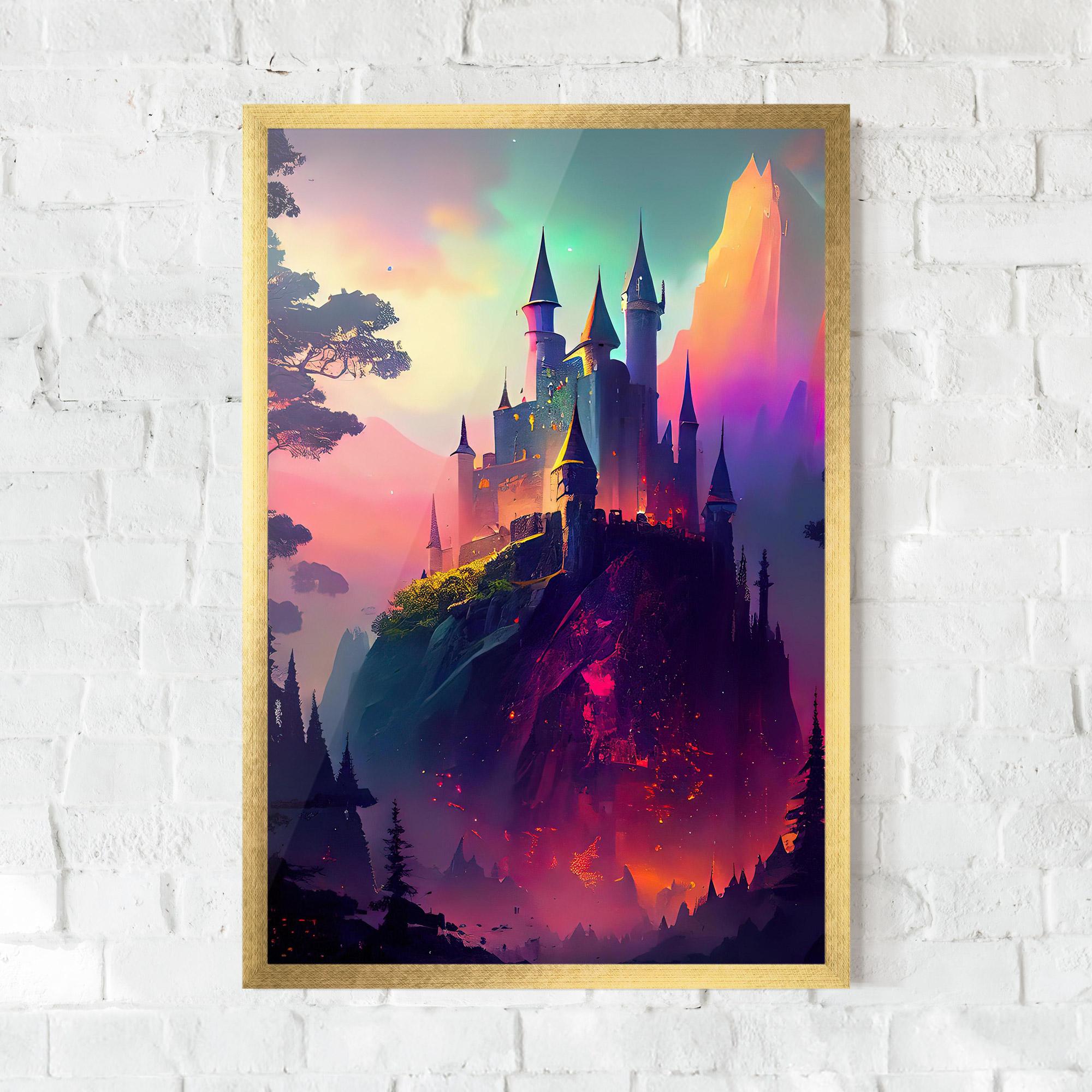 Poster Înrămat Purple Orange Castle mockup 0
