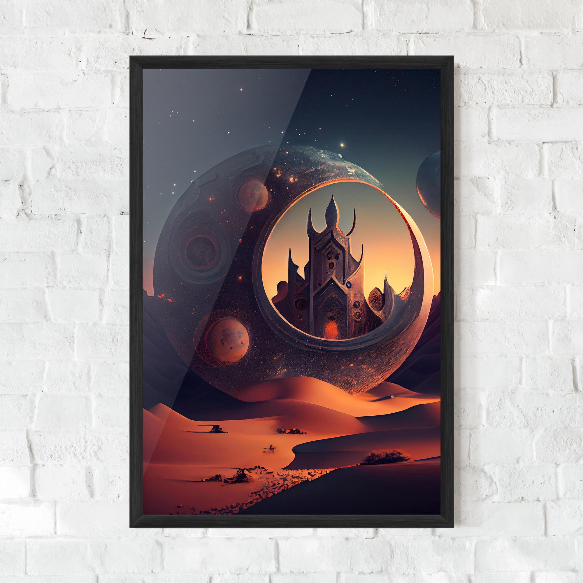 Poster Înrămat Fantasy Desert Castle mockup 0