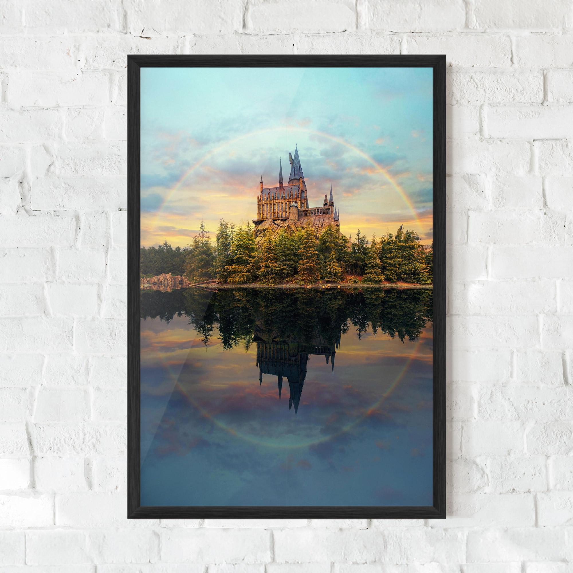 Poster Înrămat Hogwarts Castle mockup 0