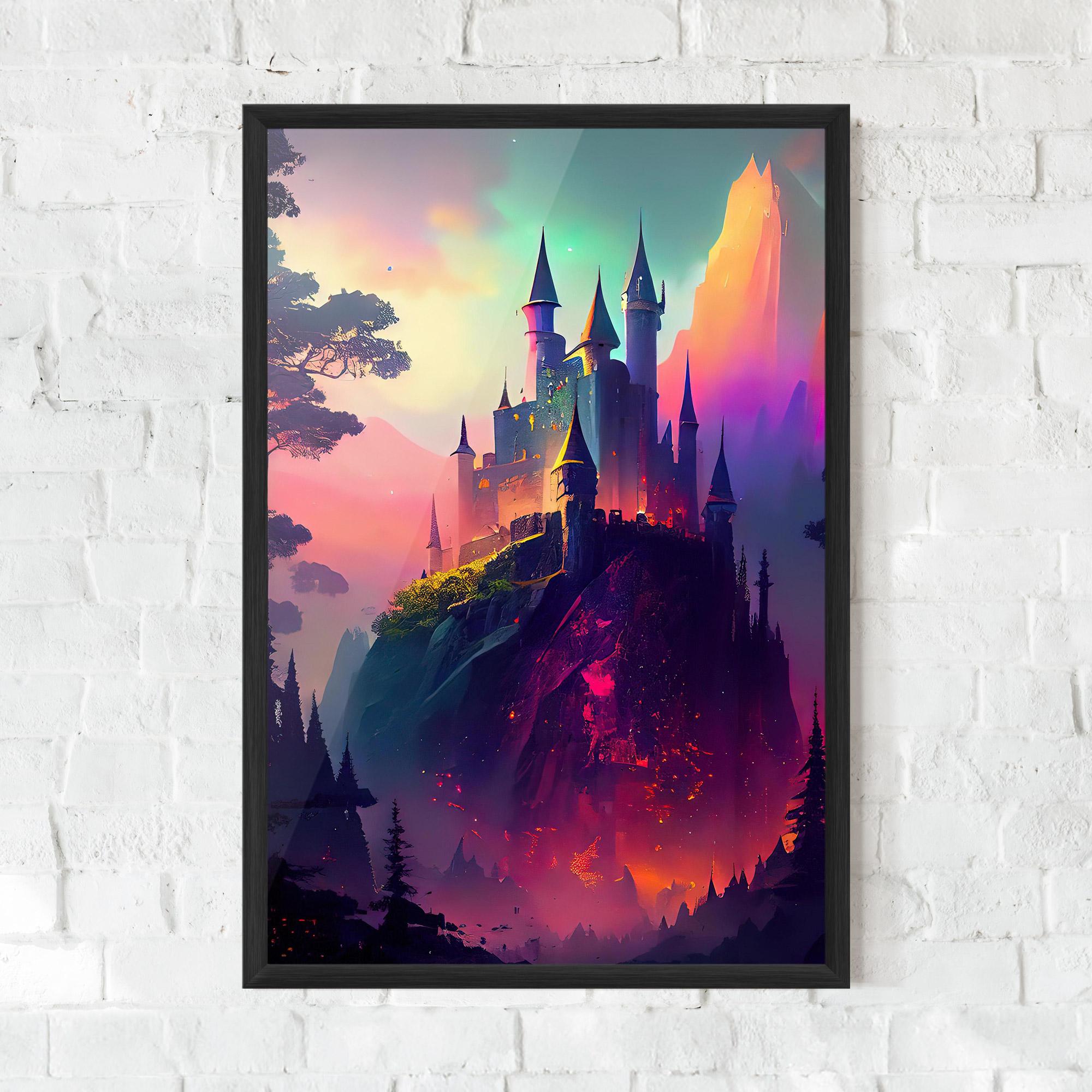 Poster Înrămat Purple Orange Castle mockup 0