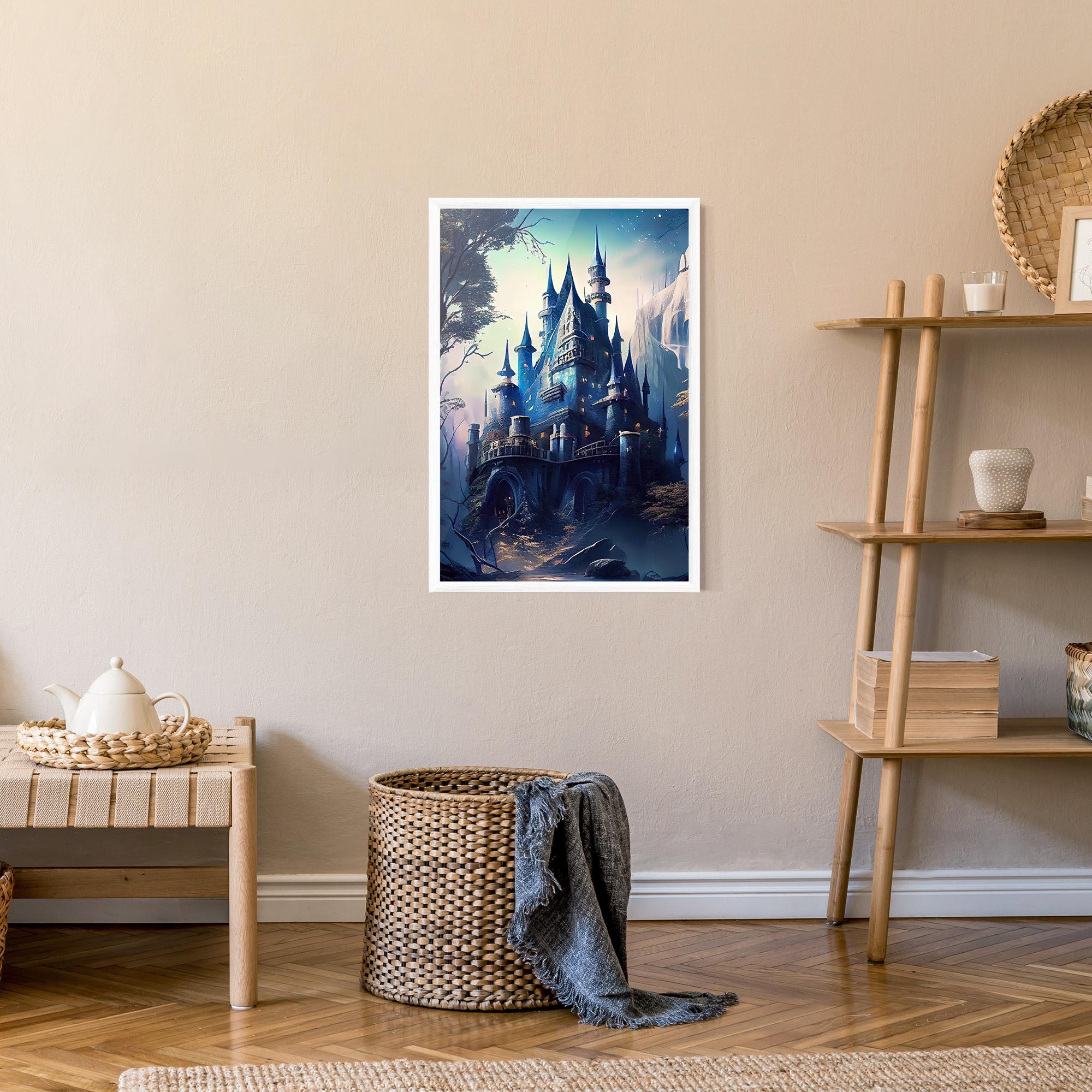 Poster Înrămat Blue Art Castle mockup 9