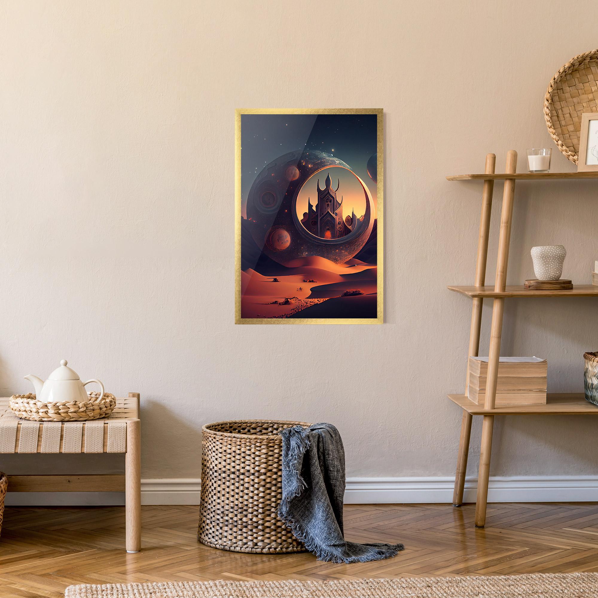 Poster Înrămat Fantasy Desert Castle mockup 9