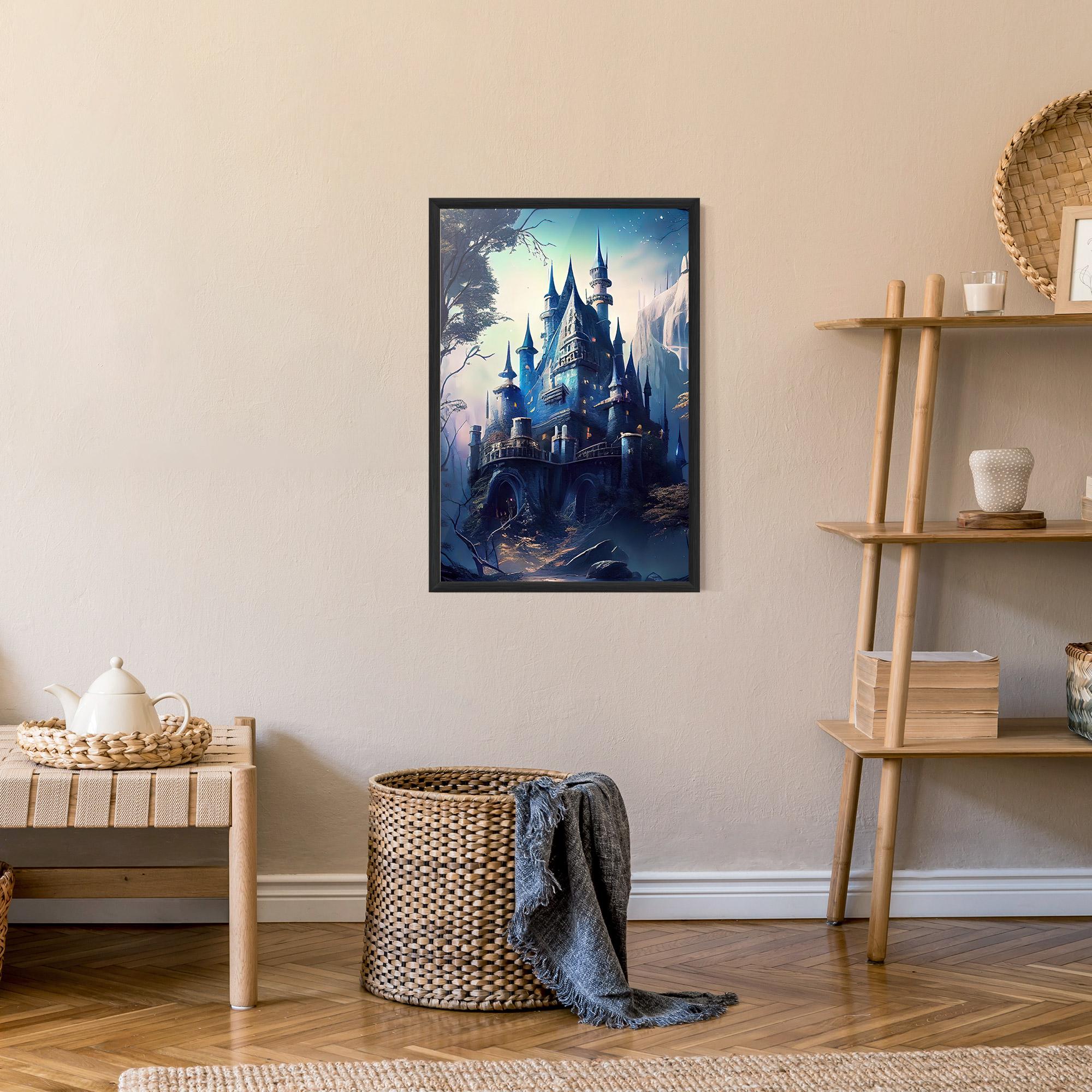 Poster Înrămat Blue Art Castle mockup 9