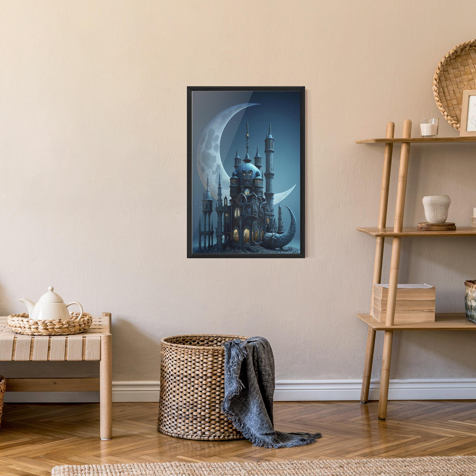 Poster Înrămat Mosque Moon mockup 9