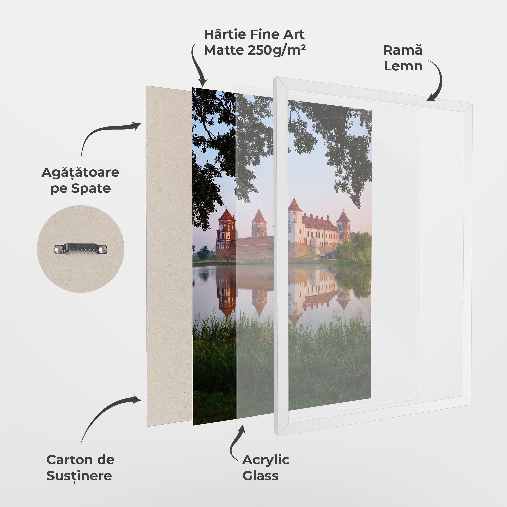 Poster Înrămat Ancient Castle Morning mockup 1