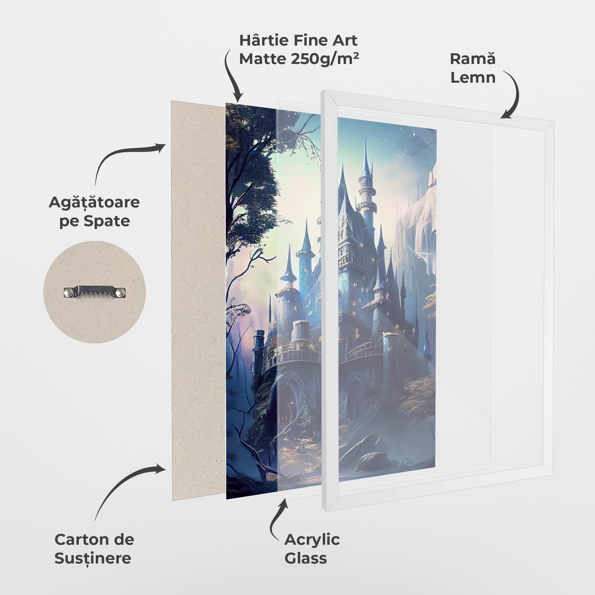 Poster Înrămat Blue Art Castle mockup 1