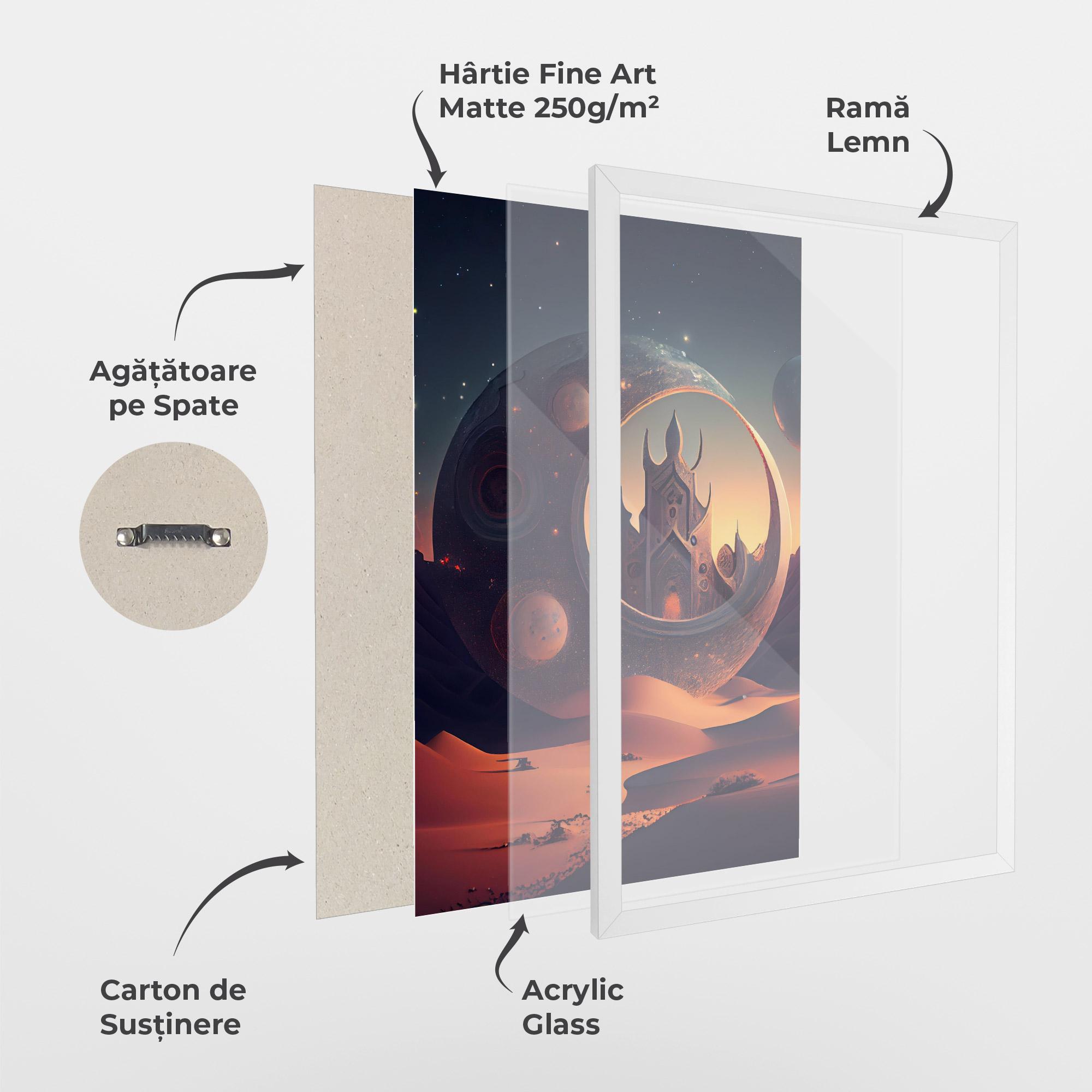 Poster Înrămat Fantasy Desert Castle mockup 1