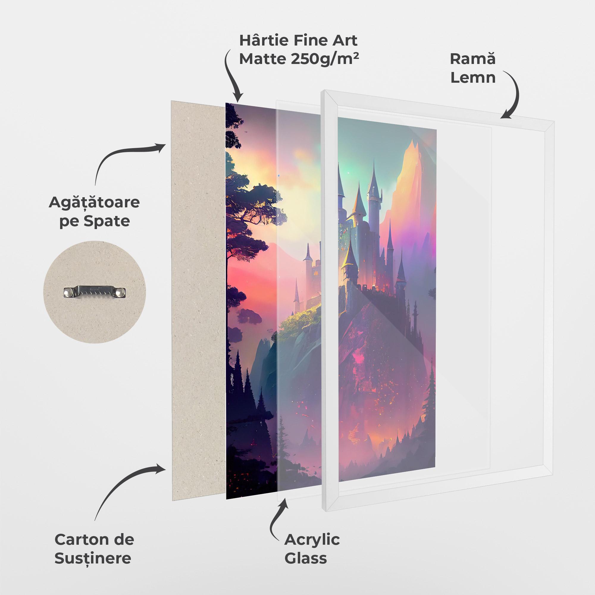 Poster Înrămat Purple Orange Castle mockup 1