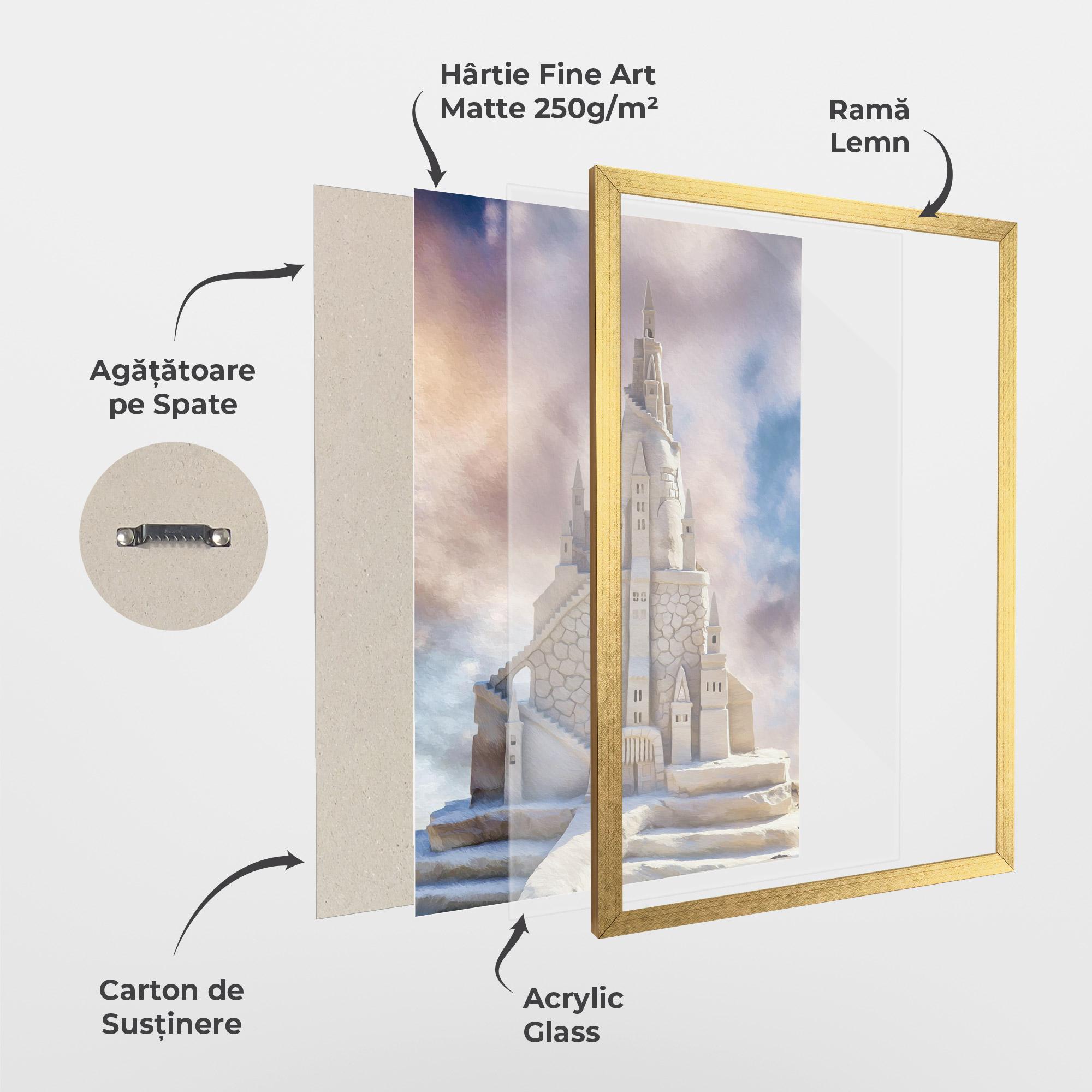 Poster Înrămat Cream Castle mockup 1