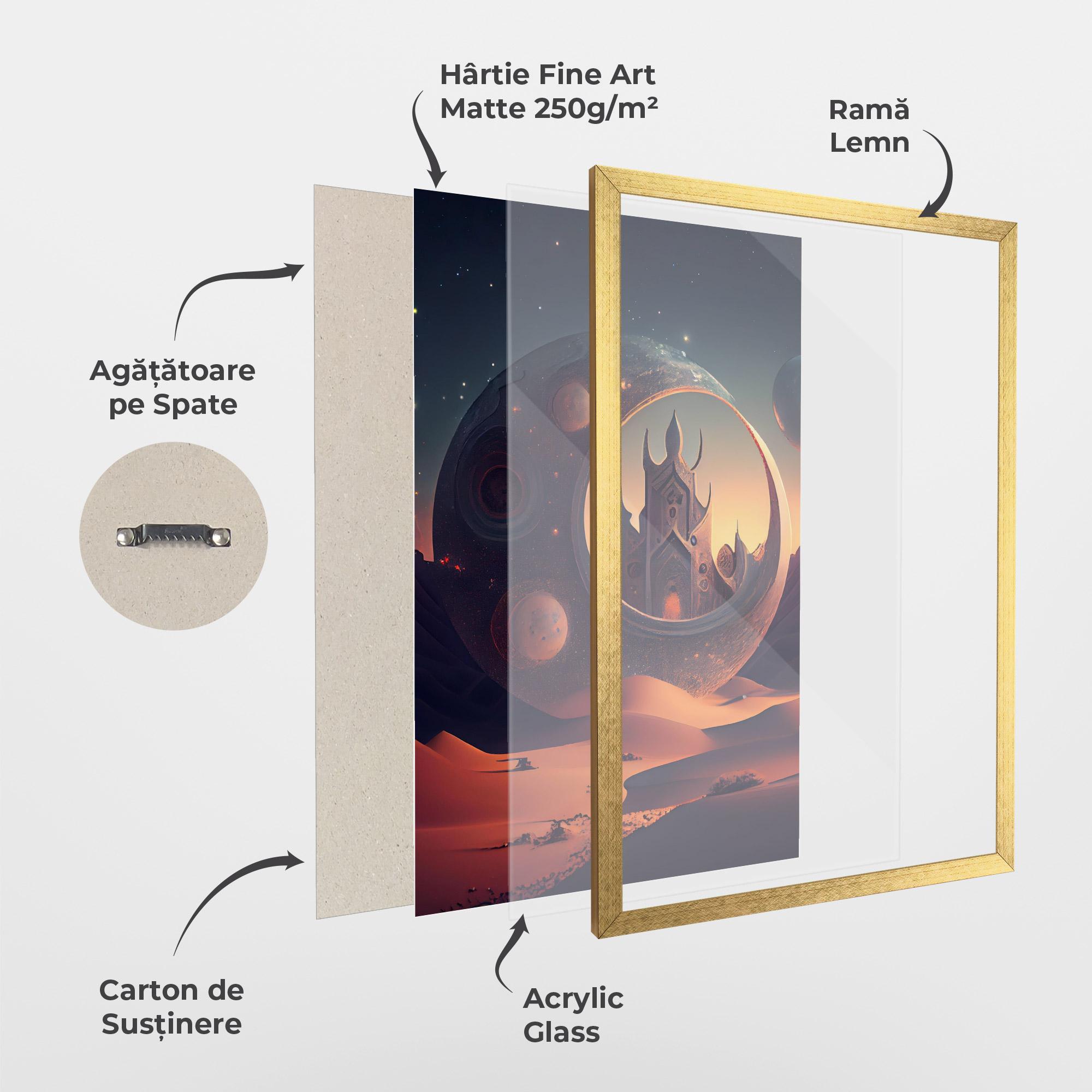 Poster Înrămat Fantasy Desert Castle mockup 1