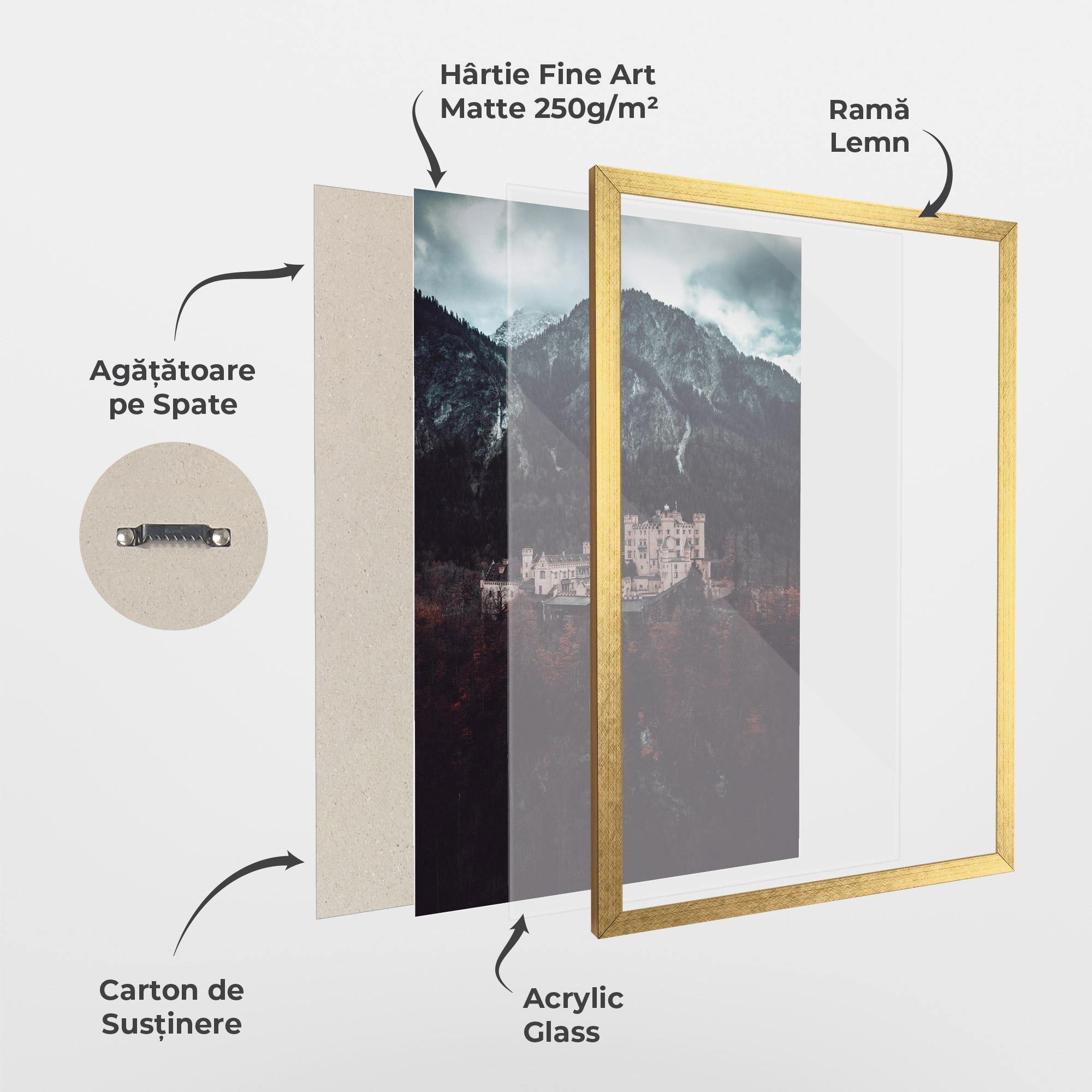 Poster Înrămat Forest Castle mockup 1