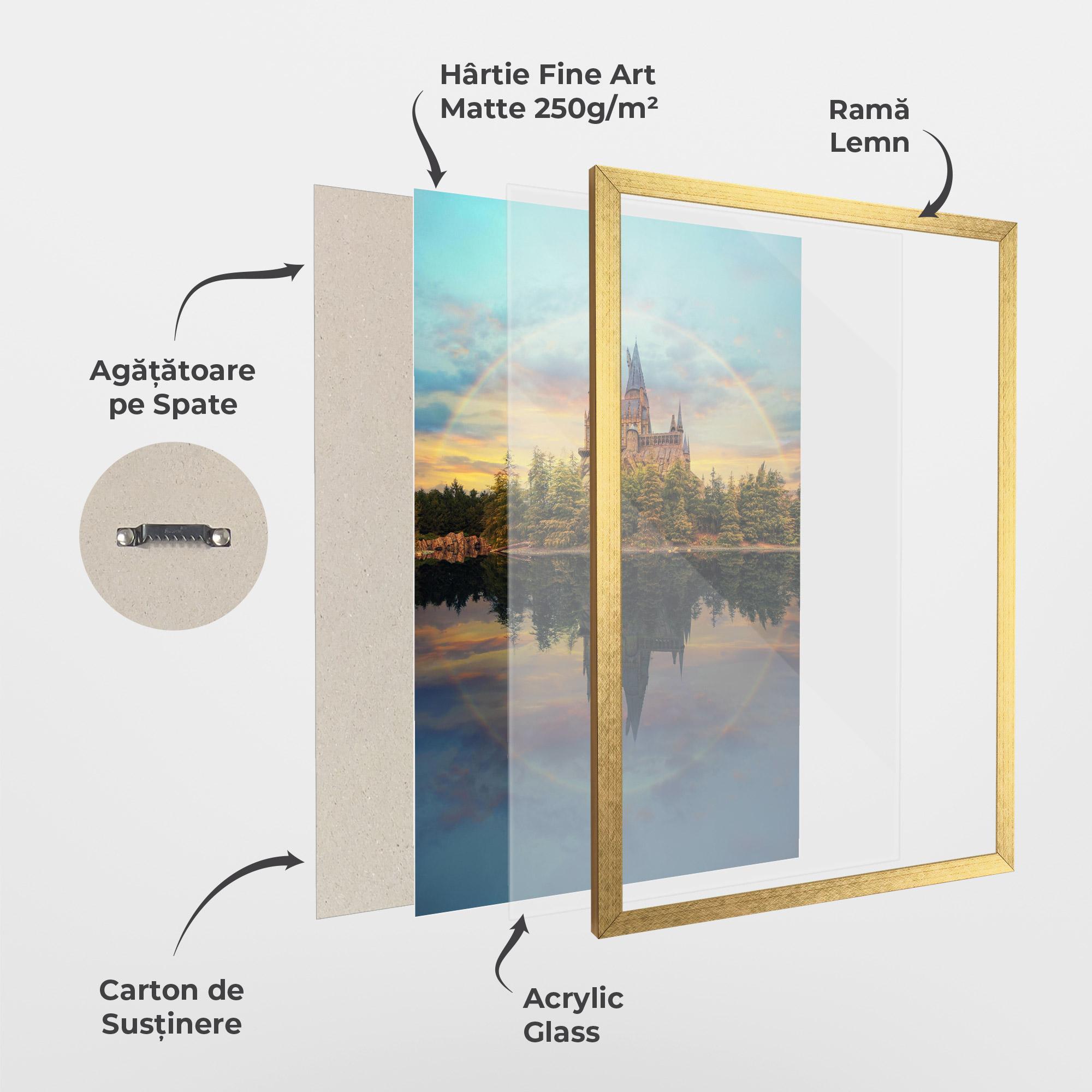 Poster Înrămat Hogwarts Castle mockup 1