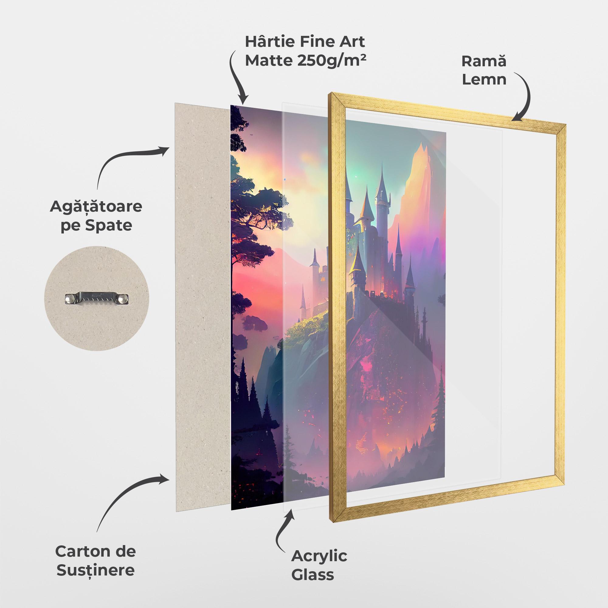 Poster Înrămat Purple Orange Castle mockup 1