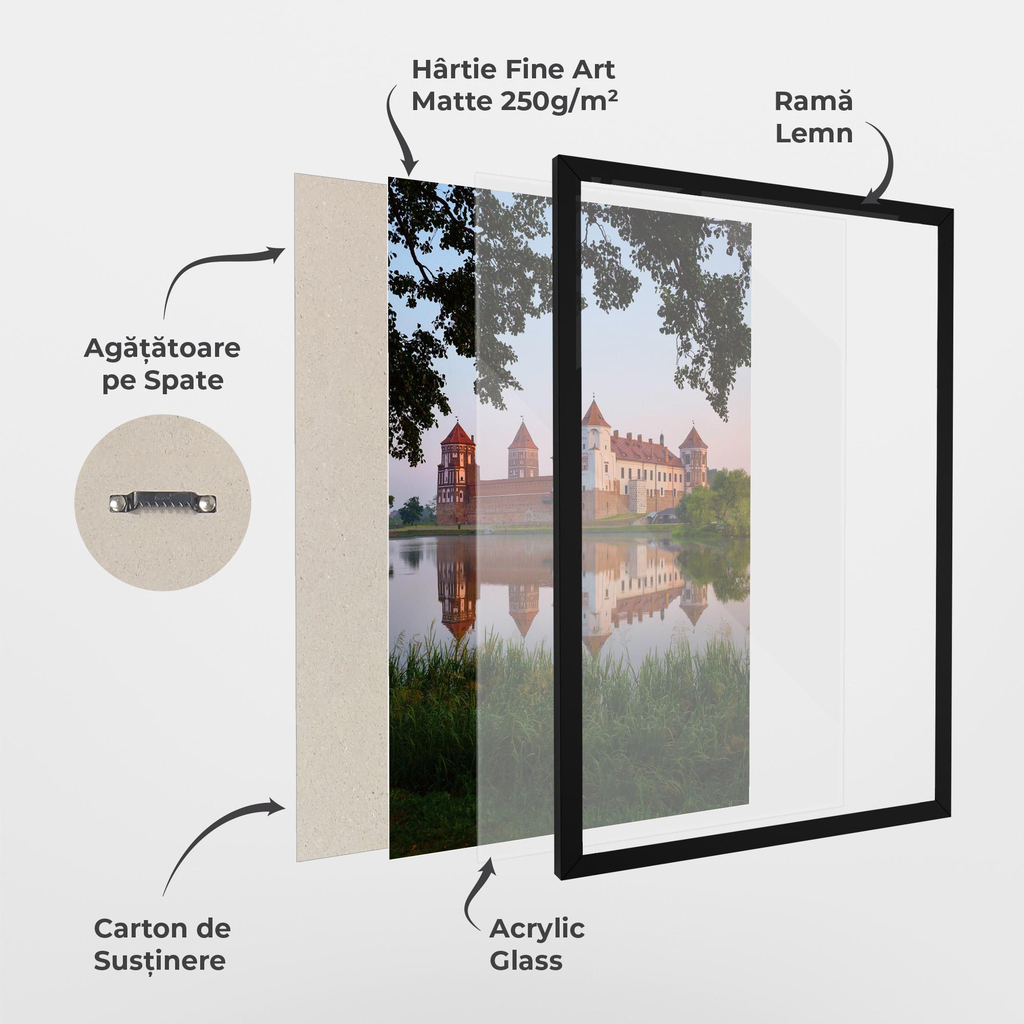 Poster Înrămat Ancient Castle Morning mockup 1